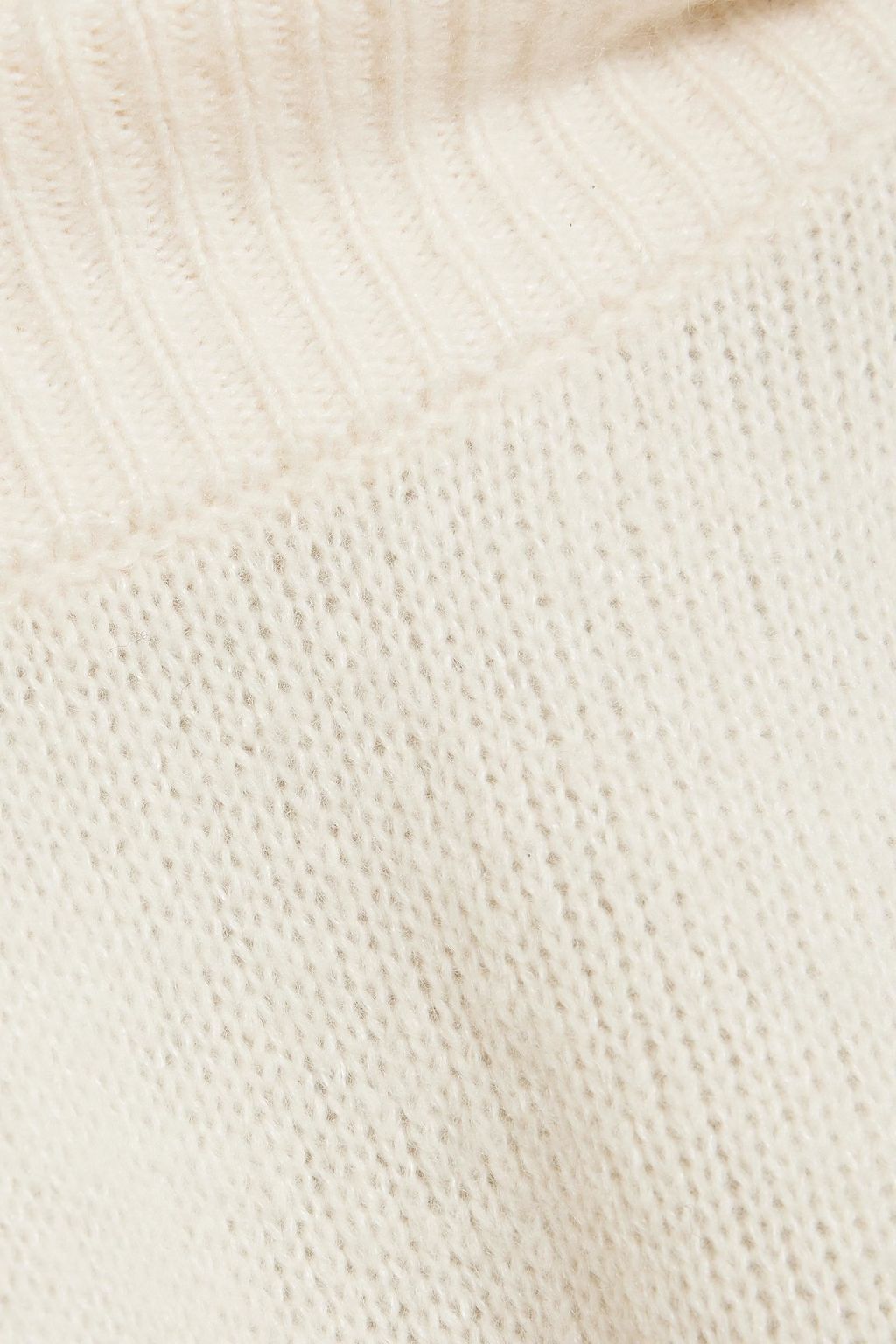 ADAM LIPPES Two-tone cable-knit cashmere and silk-blend sweater