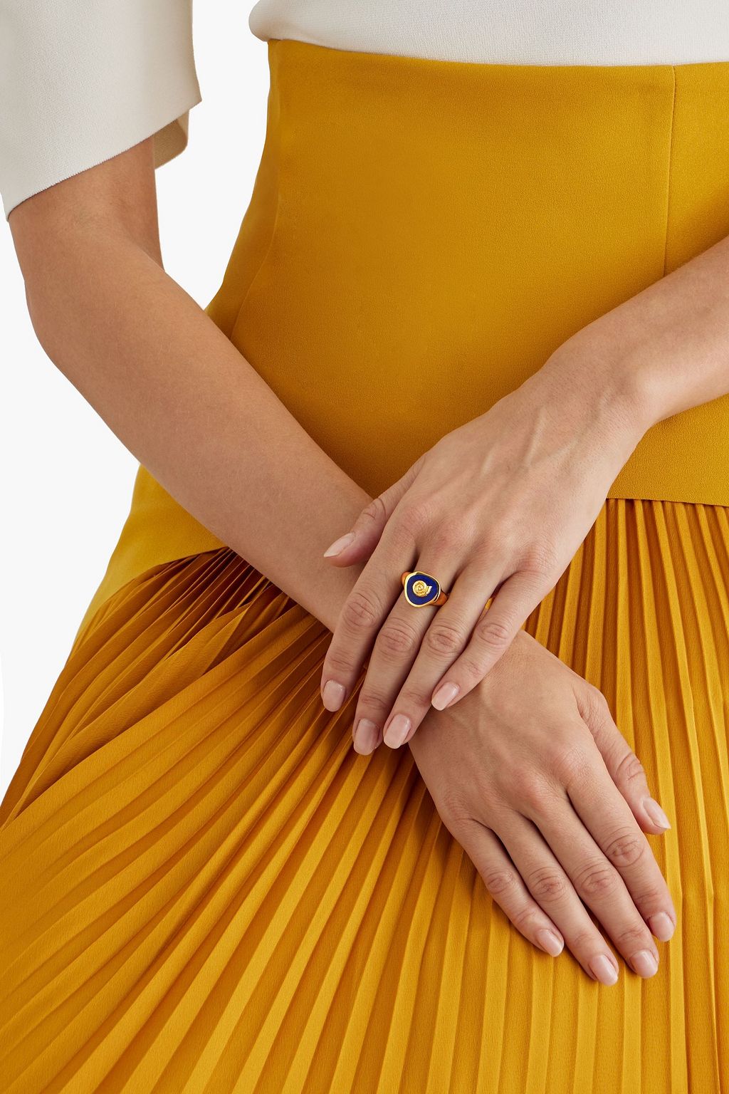 PAMELA LOVE Gold-plated lapis lazuli ring