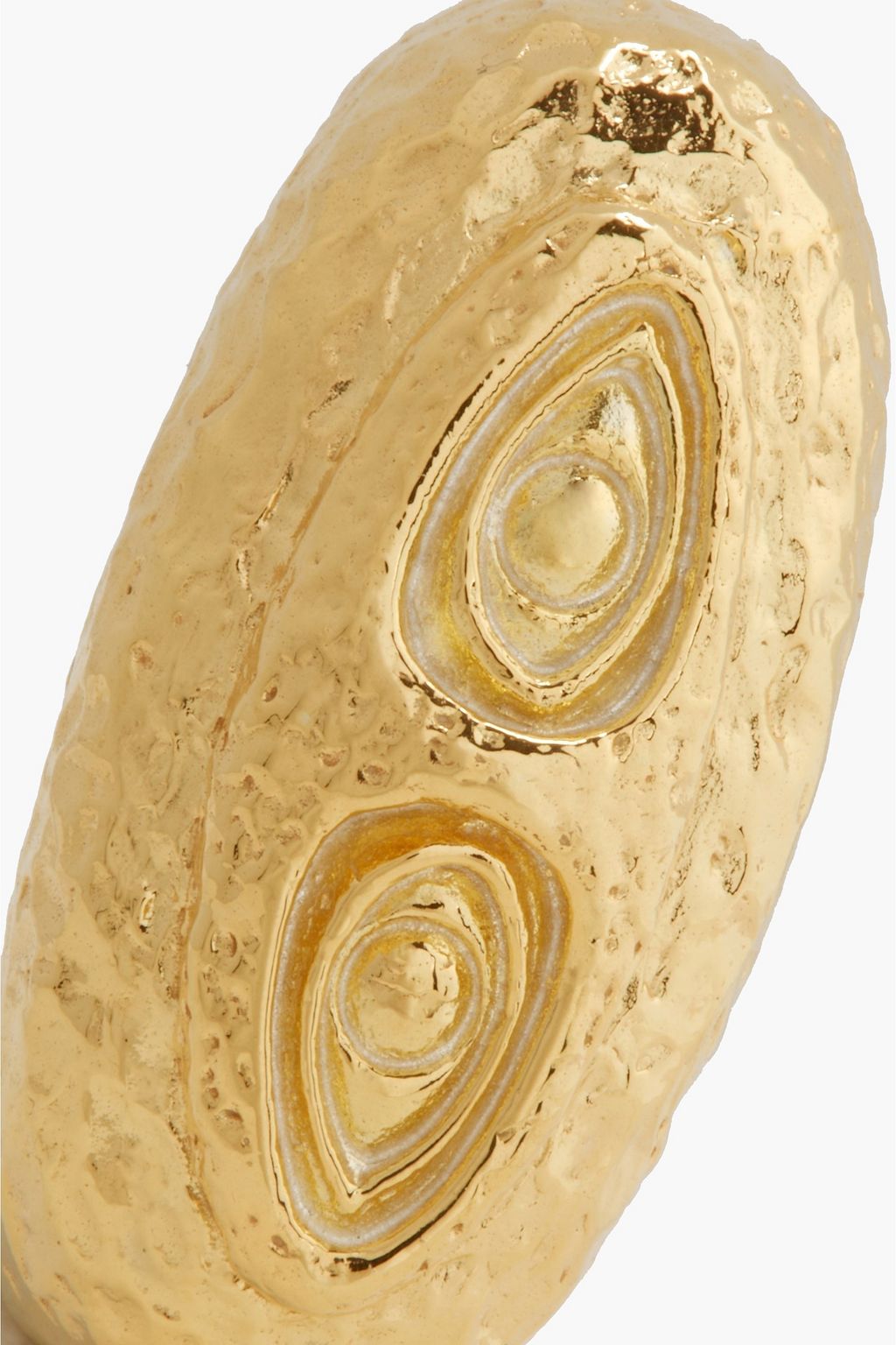 PAMELA LOVE Hammered gold-plated ring
