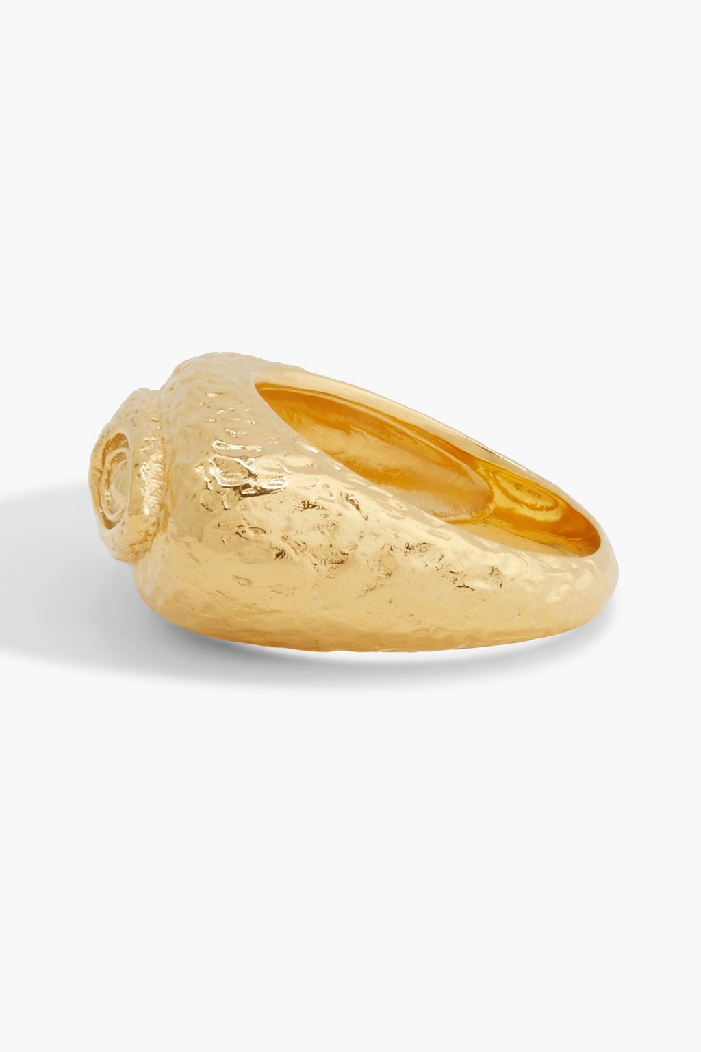 PAMELA LOVE Hammered gold-plated ring