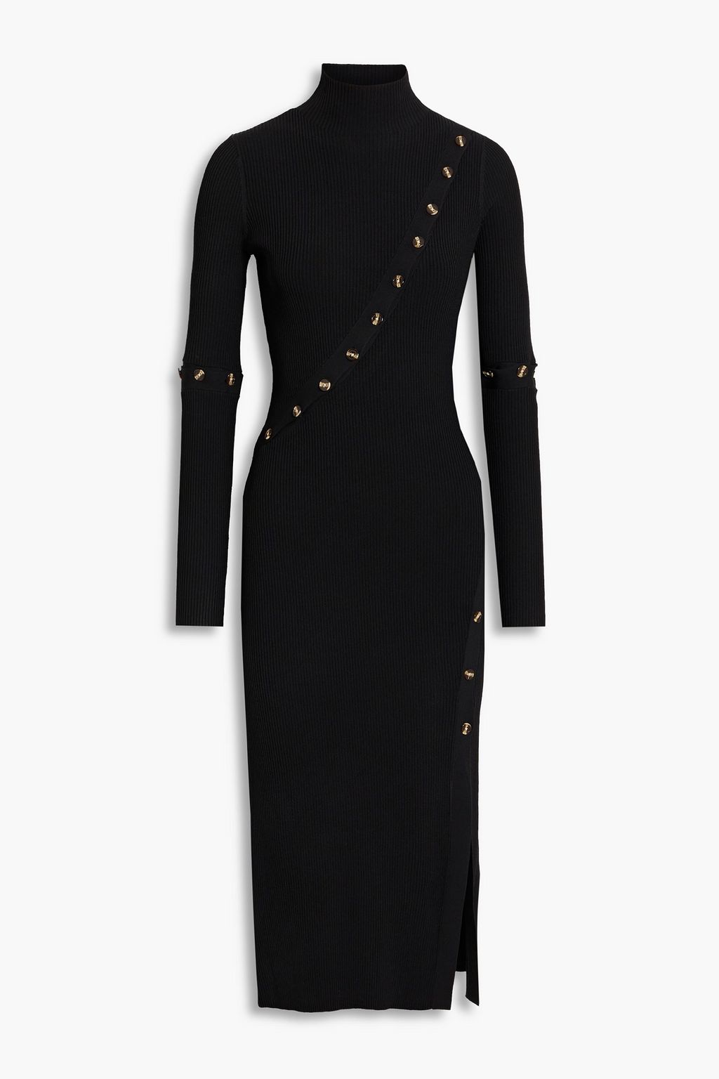 NICHOLAS Ioana button-detailed ribbed-knit midi dress | THE OUTNET