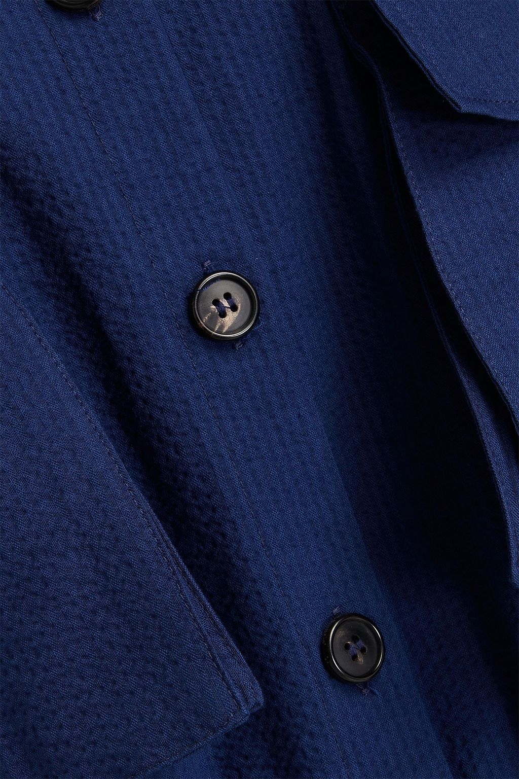 PALM ANGELS Mehrlagiges Hemdkleid in Midilänge aus Seersucker aus Stretch-Baumwolle