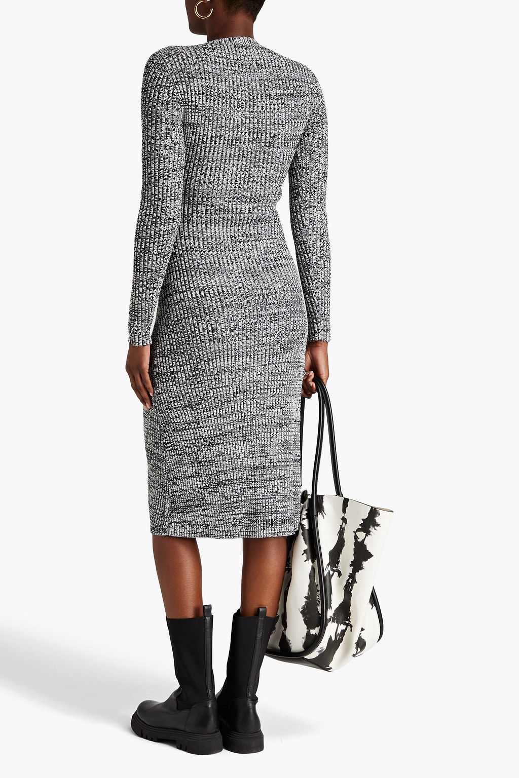 BAUM UND PFERDGARTEN Cabriola space-dyed ribbed-knit midi dress