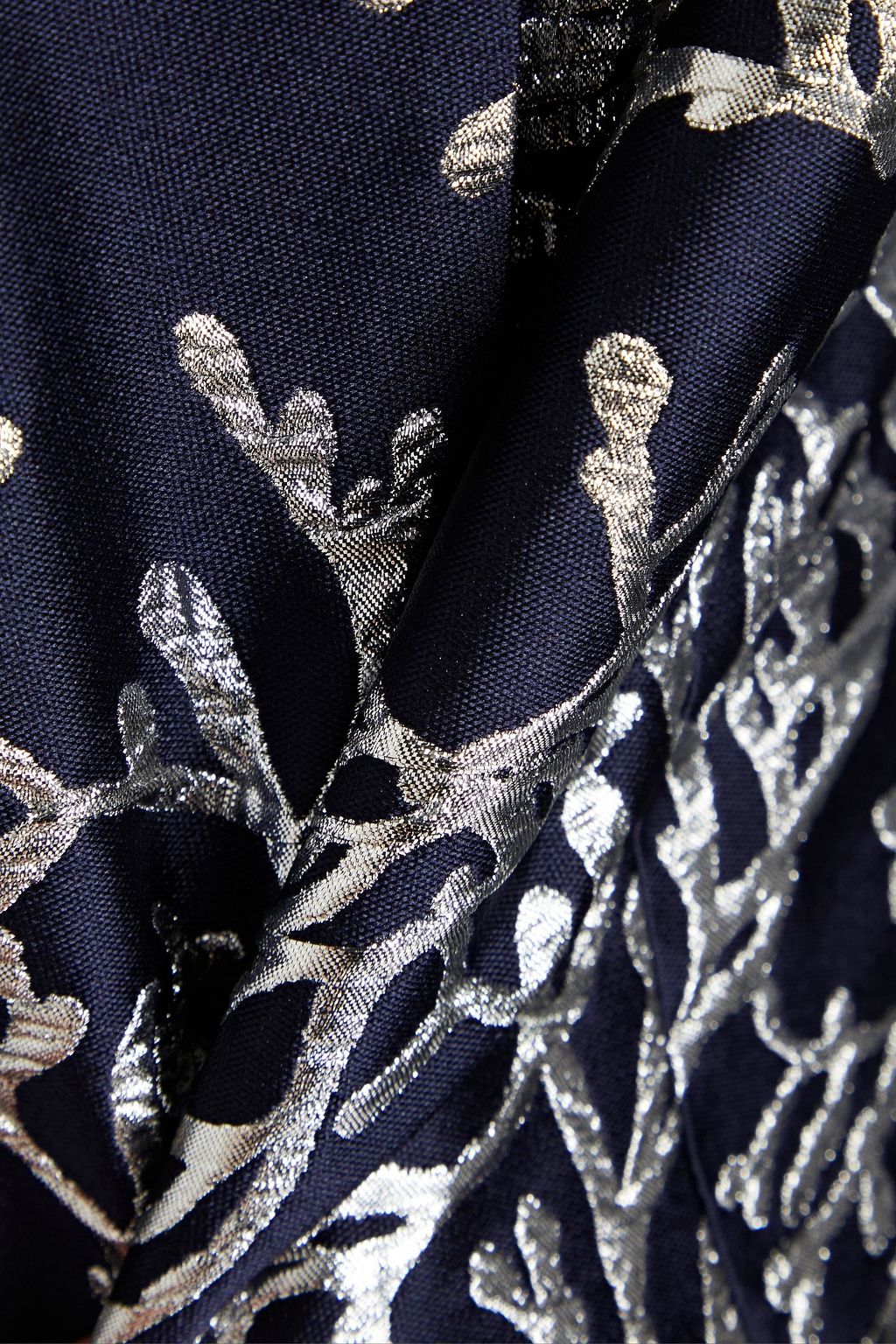 OSCAR DE LA RENTA Metallic jacquard coat