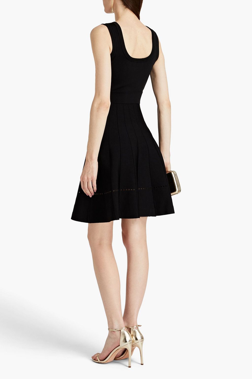 HERVÉ LÉGER Pleated ponte mini dress