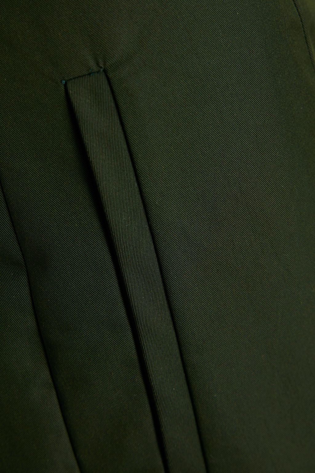 OSCAR DE LA RENTA Cotton-blend twill wide-leg pants