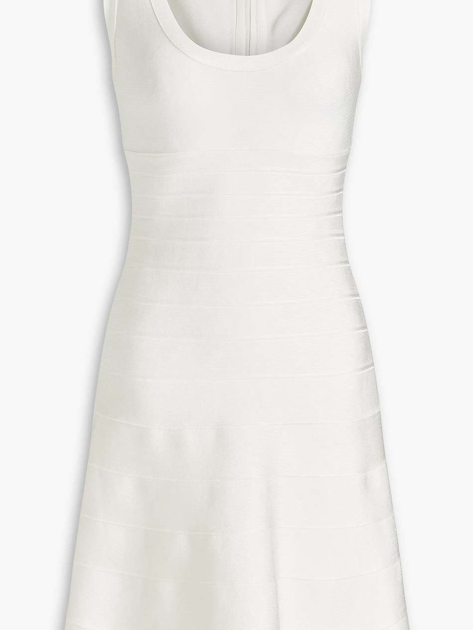 fluted bandage mini dress