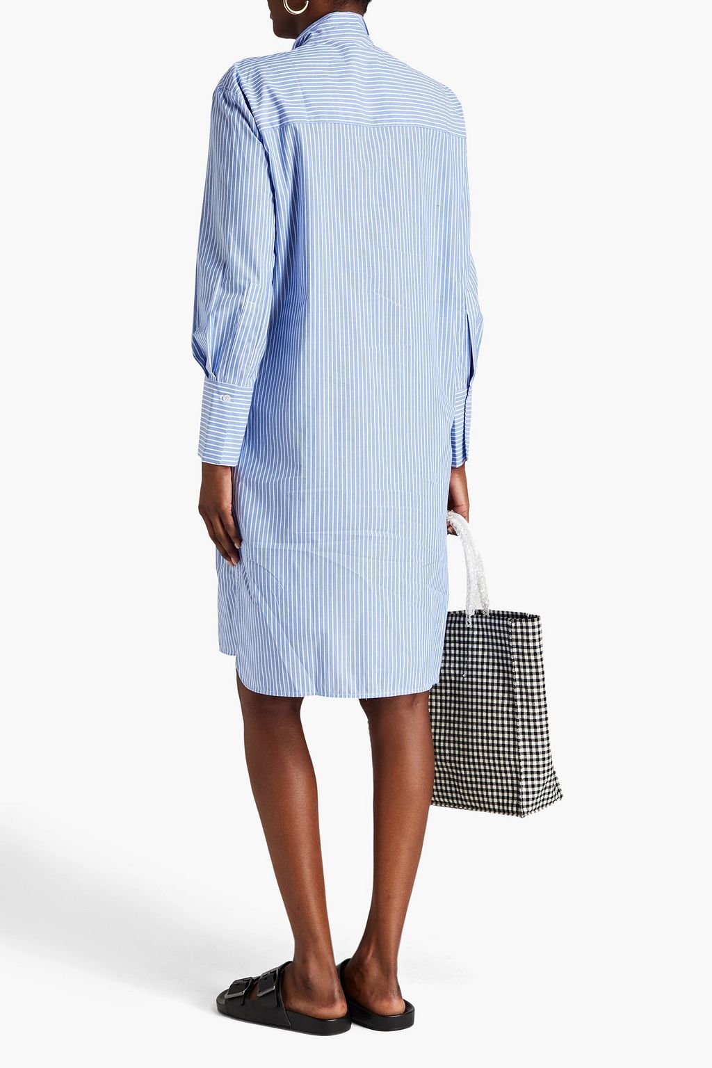 BAUM UND PFERDGARTEN Ayanna striped organic cotton-poplin shirt dress