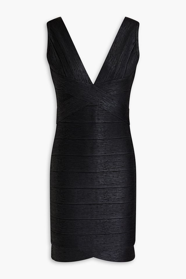 Coated bandage mini dress