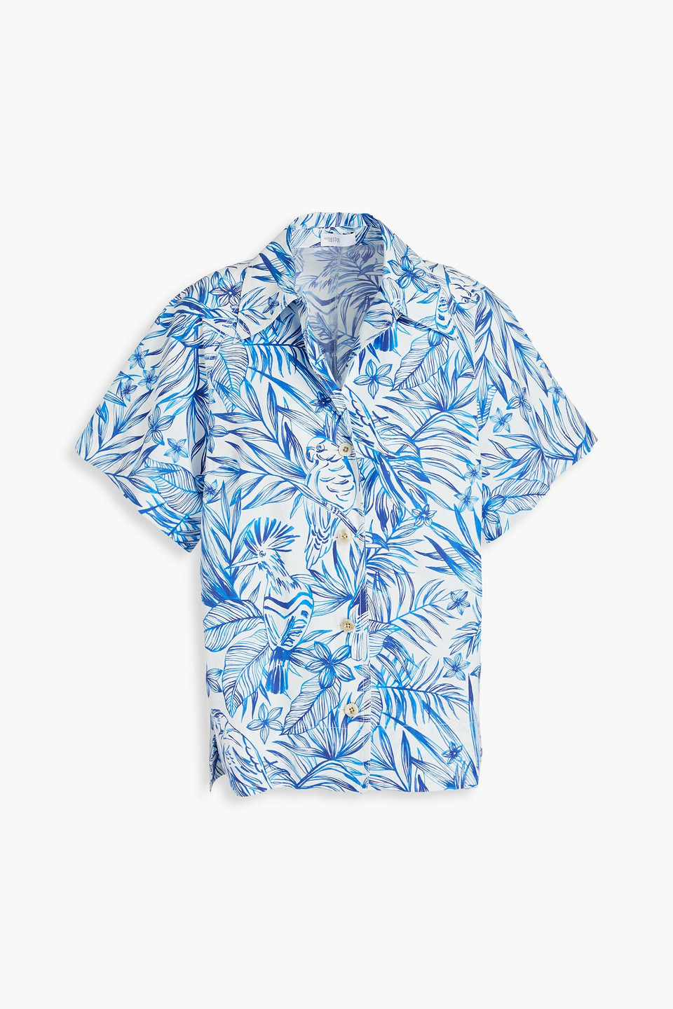 Rosetta Getty - Floral-print cotton-poplin shirt - Blue - US 2