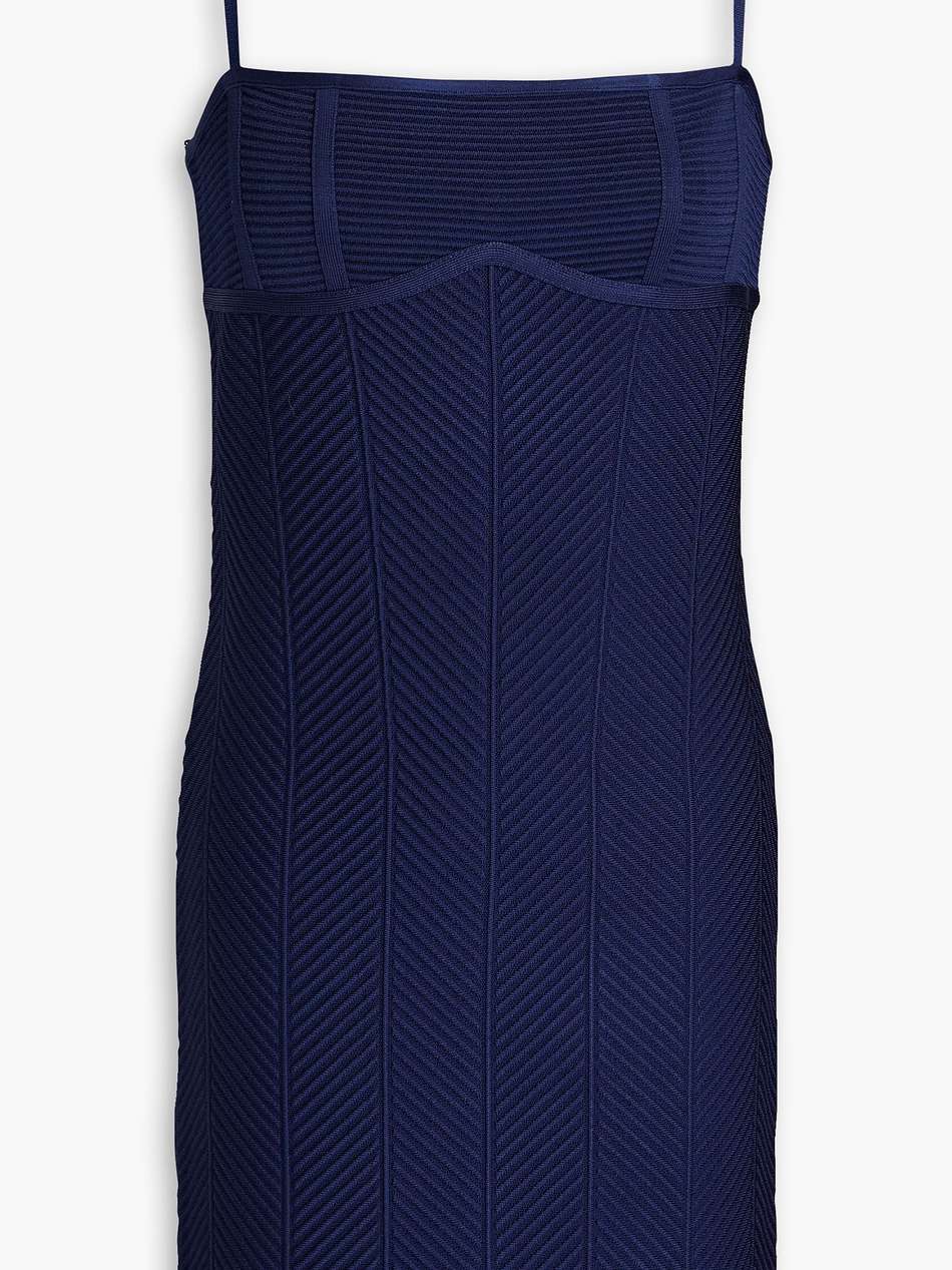 ribbed bandage mini dress