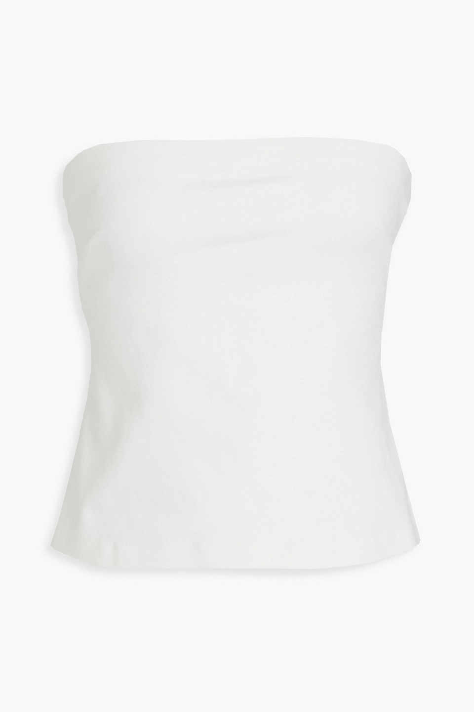 Rosetta Getty Stretch-ponte Bustier Top In White