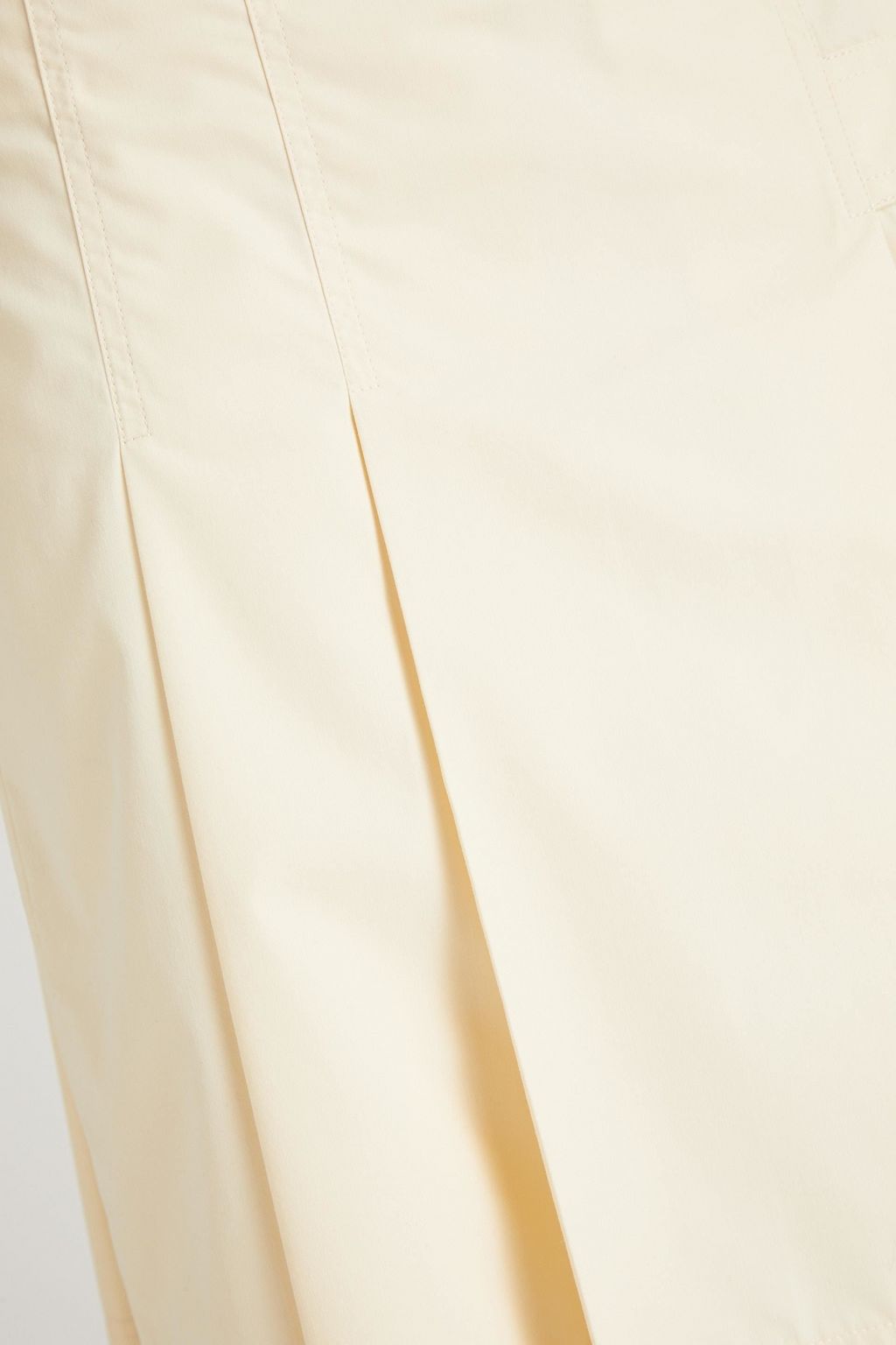 HELMUT LANG Pleated cotton-poplin mini wrap skirt