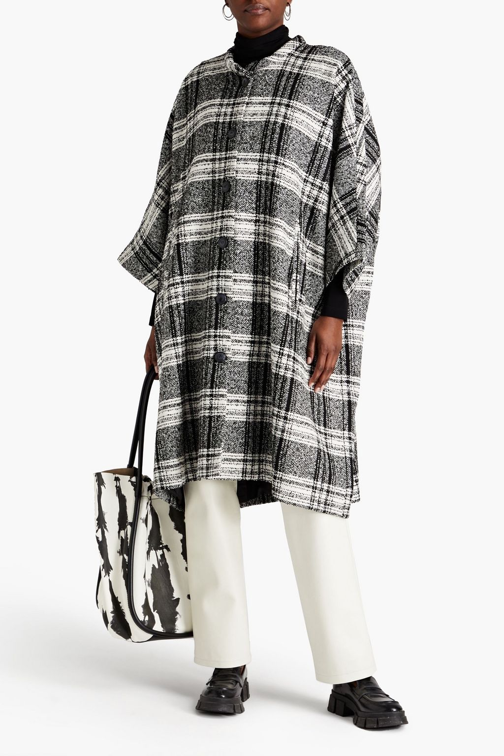 BAUM UND PFERDGARTEN Darling oversized checked tweed coat