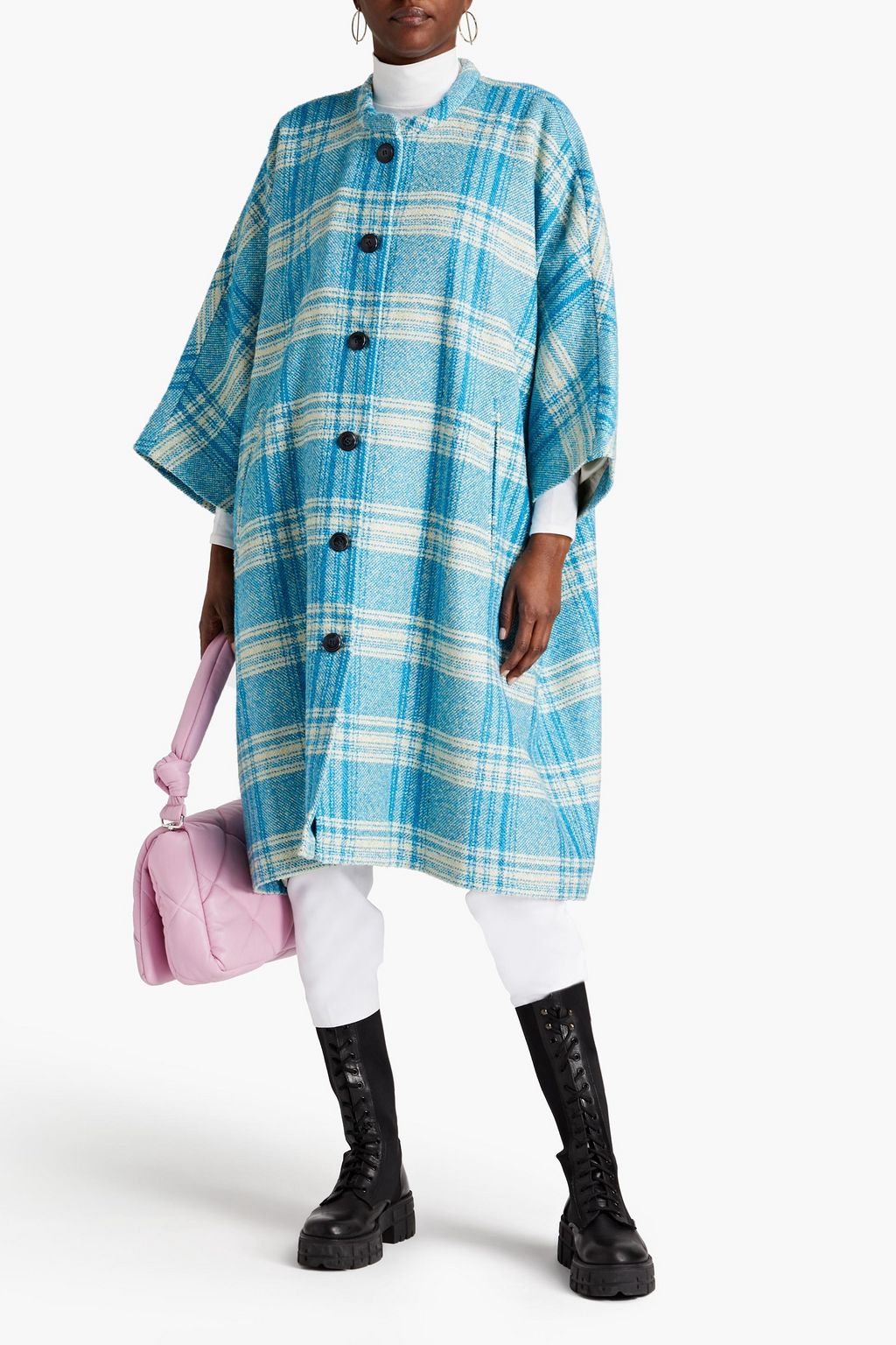 BAUM UND PFERDGARTEN Darling oversized checked tweed coat