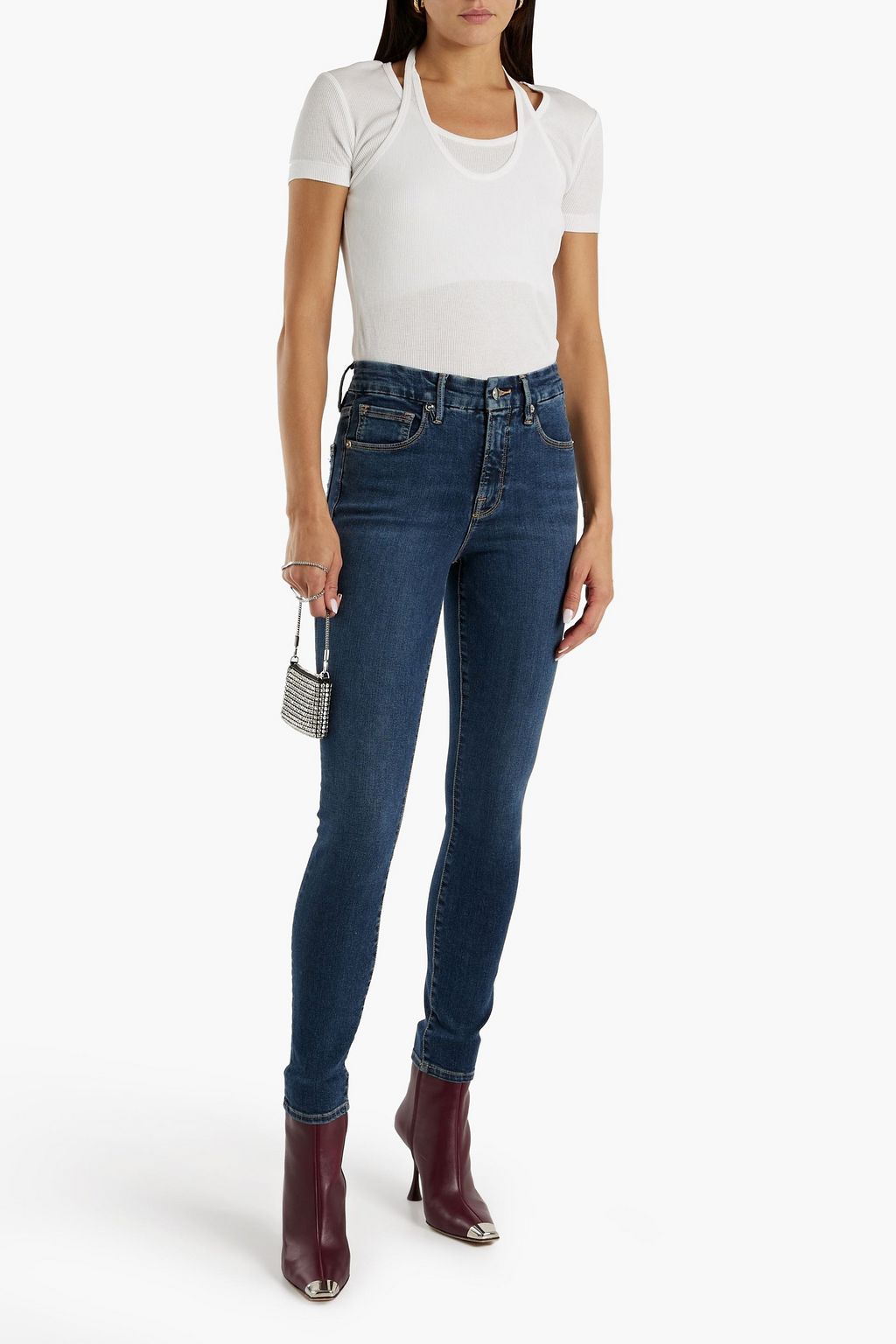 GOOD AMERICAN Good Legs mid-rise skinny jeans