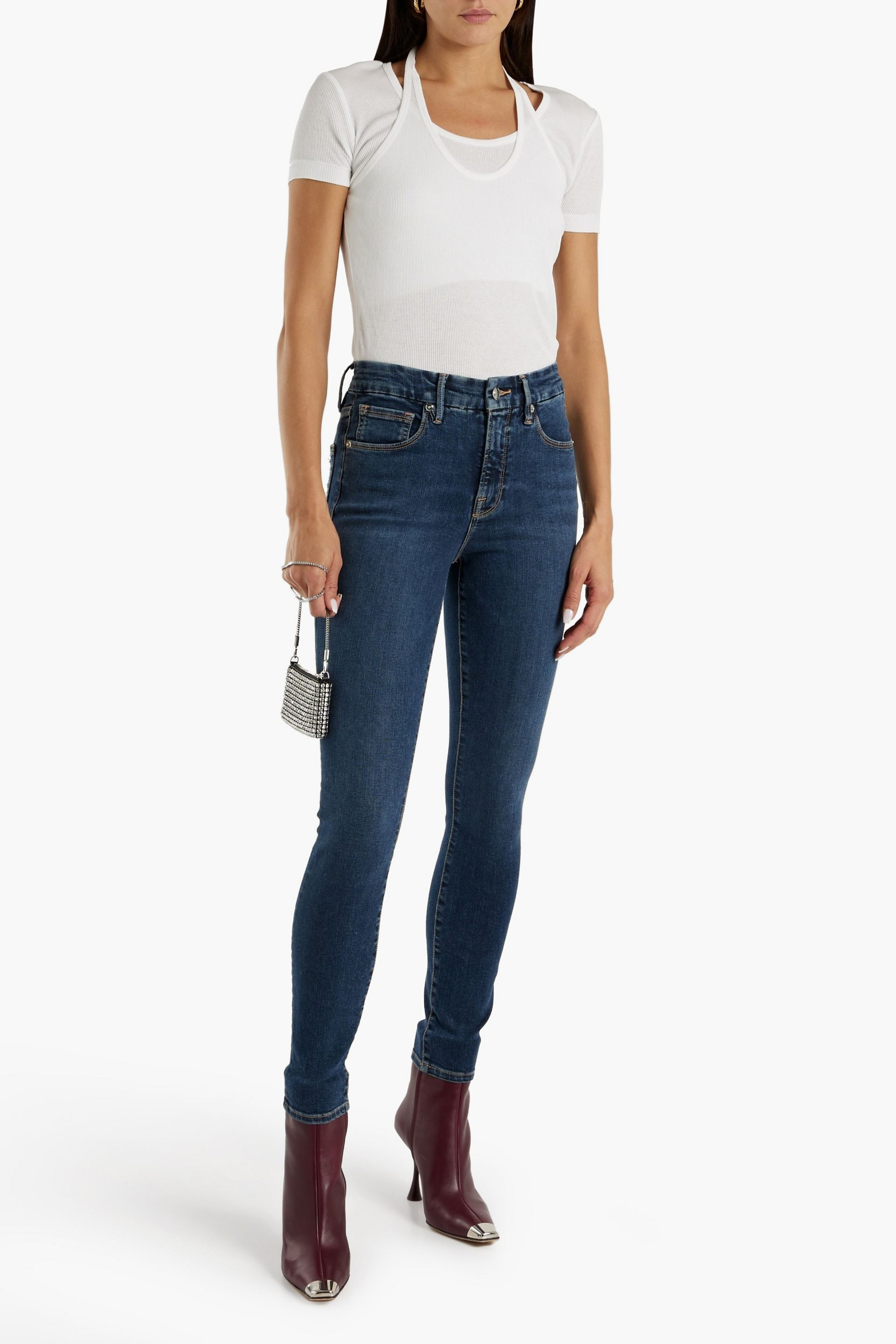 Good American Good Legs mid-rise skinny jeans