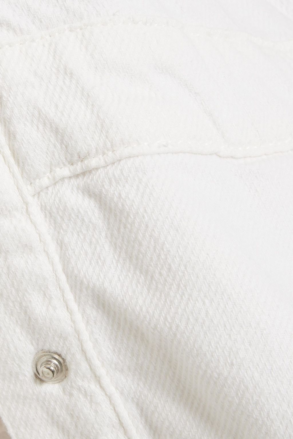 GOOD AMERICAN Belted denim playsuit