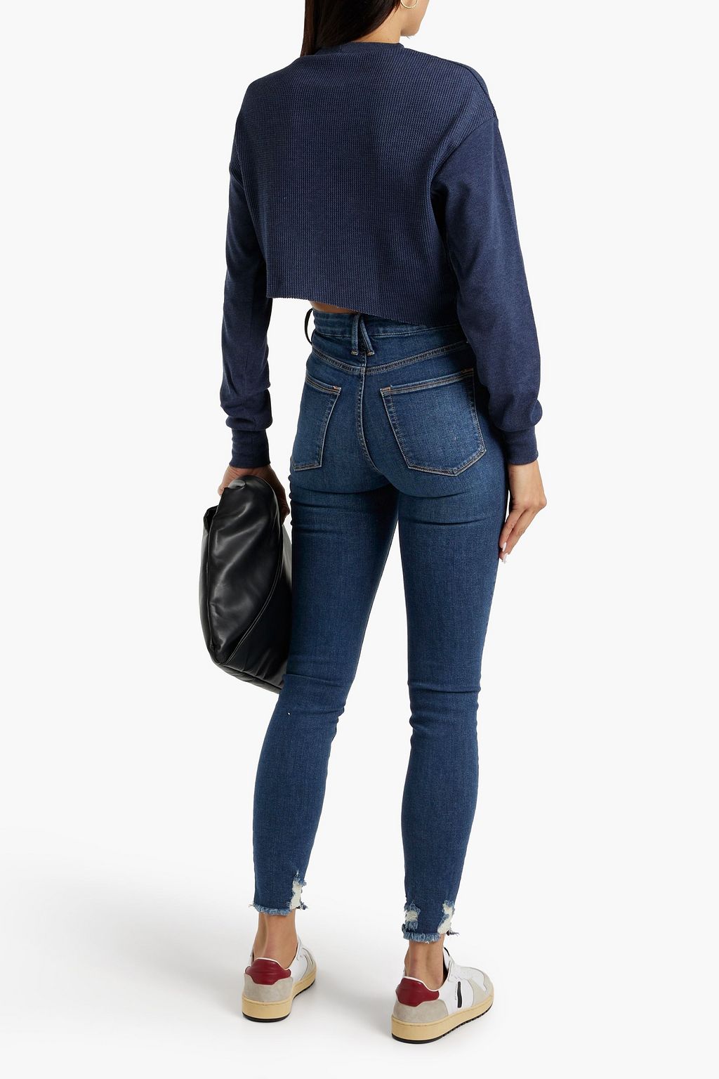GOOD AMERICAN Good Legs faded high-rise skinny jeans