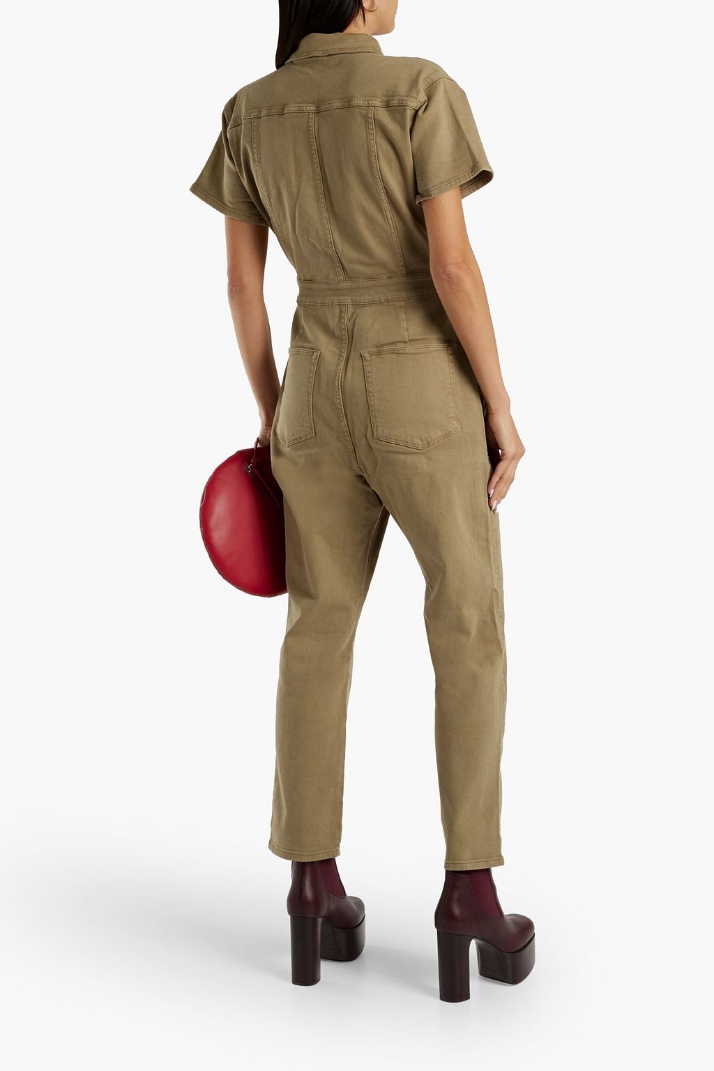 GOOD AMERICAN Fit For Success denim jumpsuit