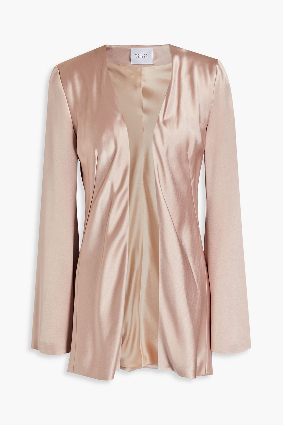 Galvan Satin-crepe Jacket In Neutrals