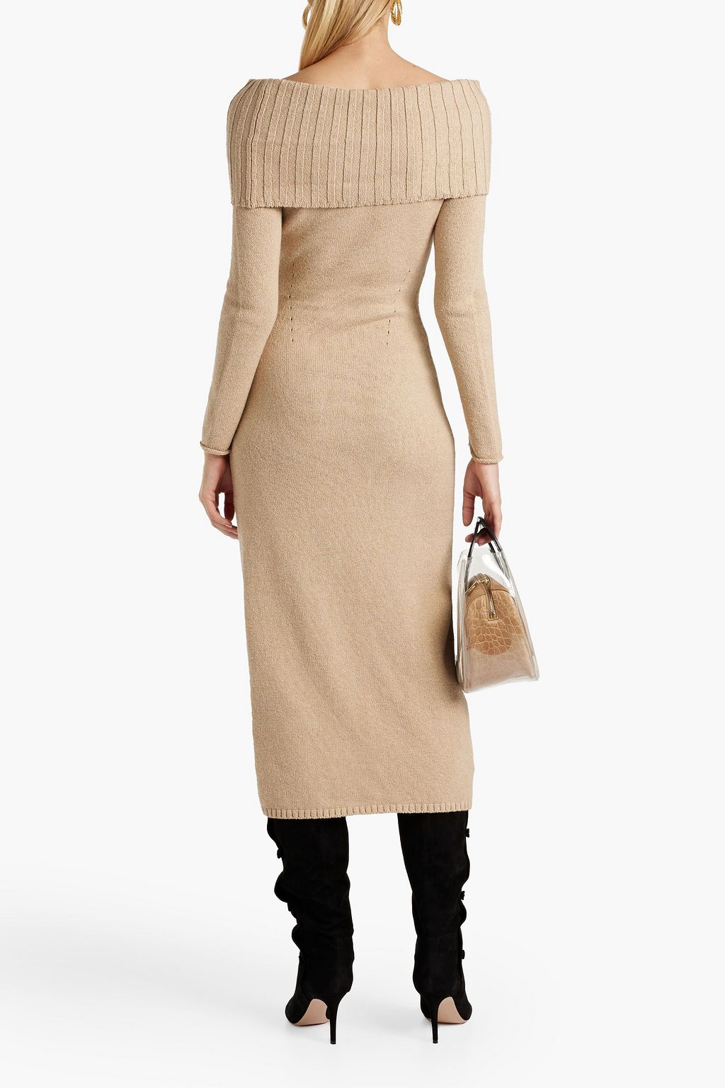 NICHOLAS Off-the-shoulder cotton-blend midi dress