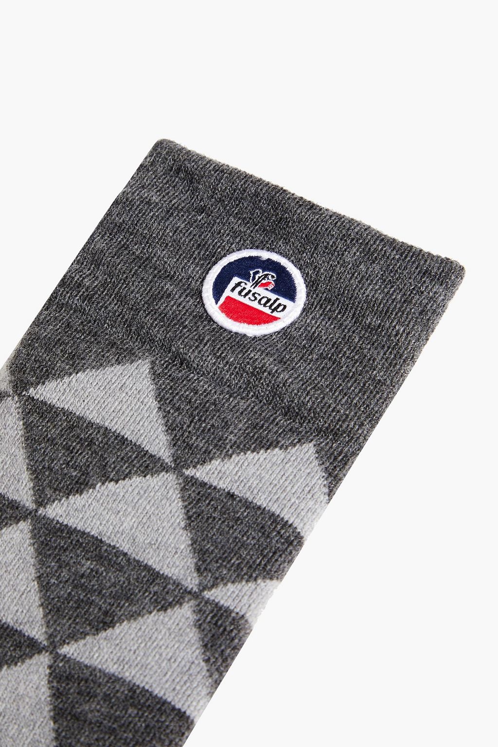 FUSALP Logo-appliquéd jacquard-knit wool-blend socks