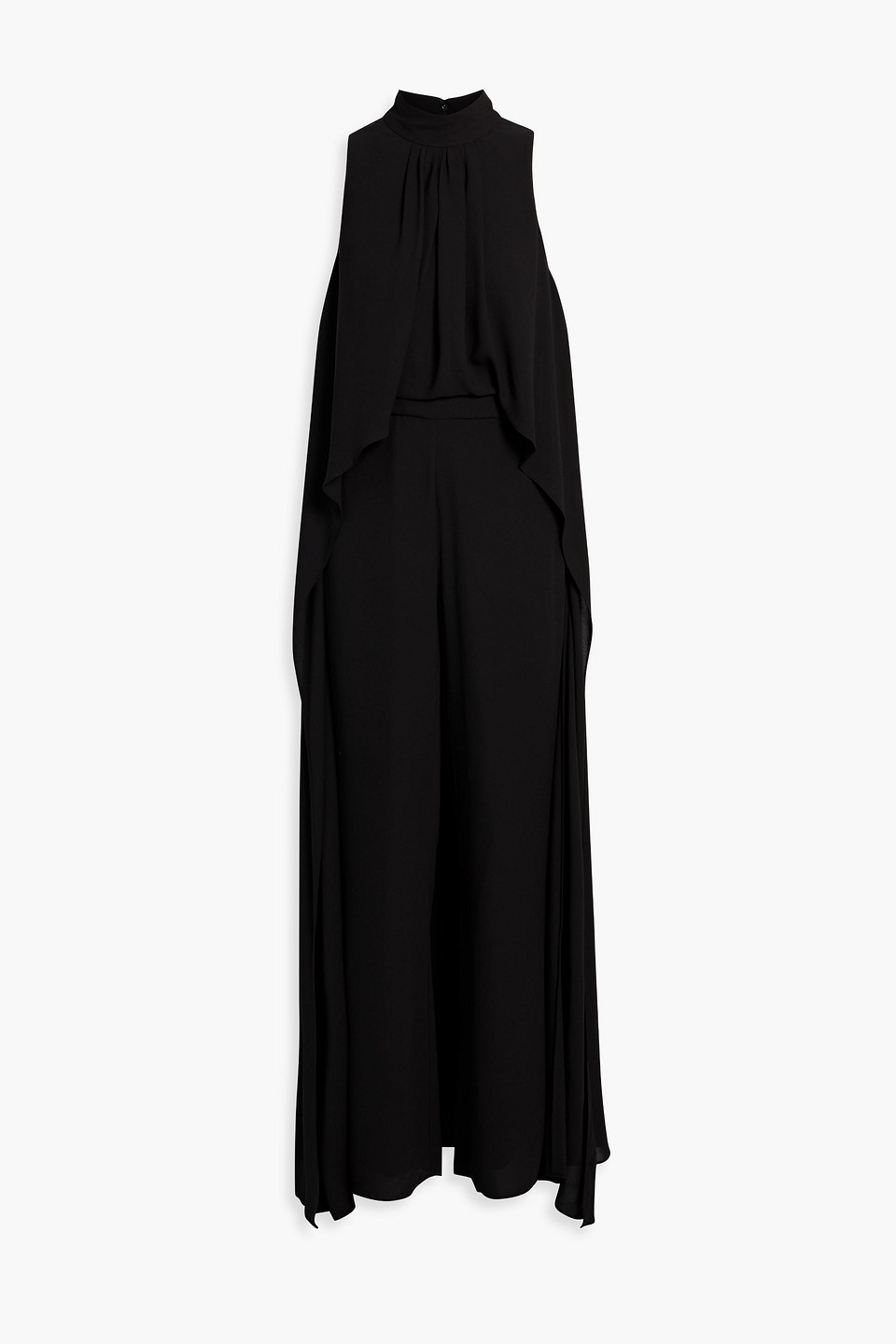 Halston Alice draped chiffon wide-leg jumpsuit