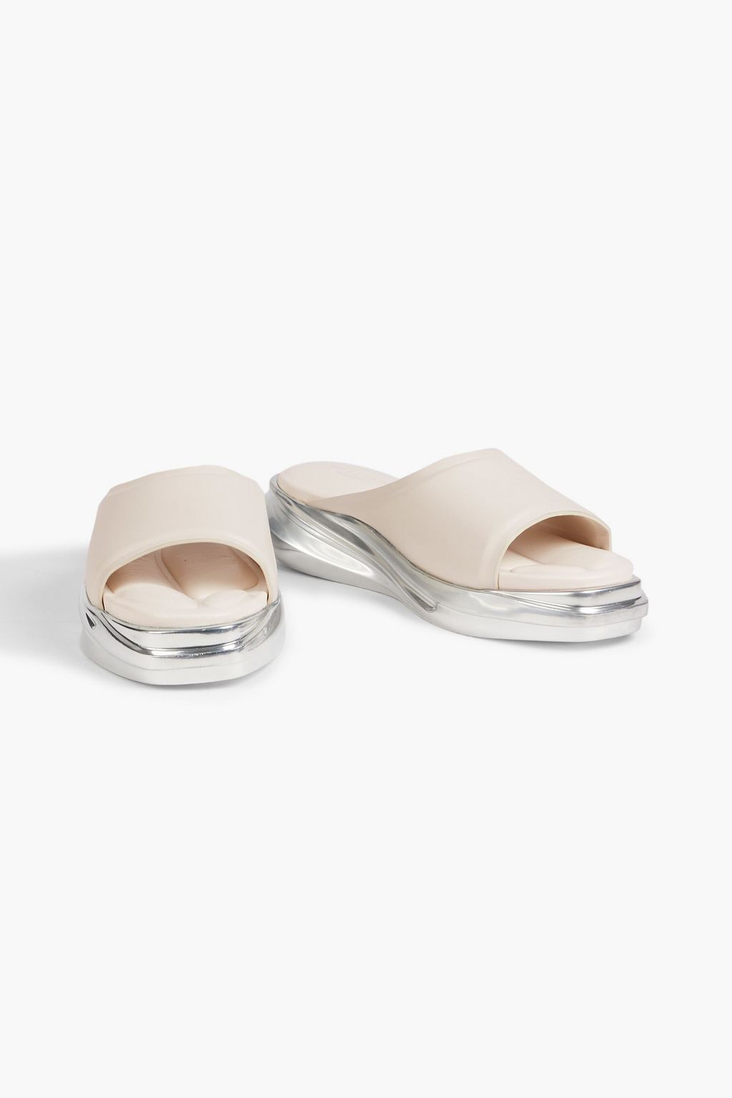 1017 ALYX 9SM Mono smooth and mirrored-leather slides