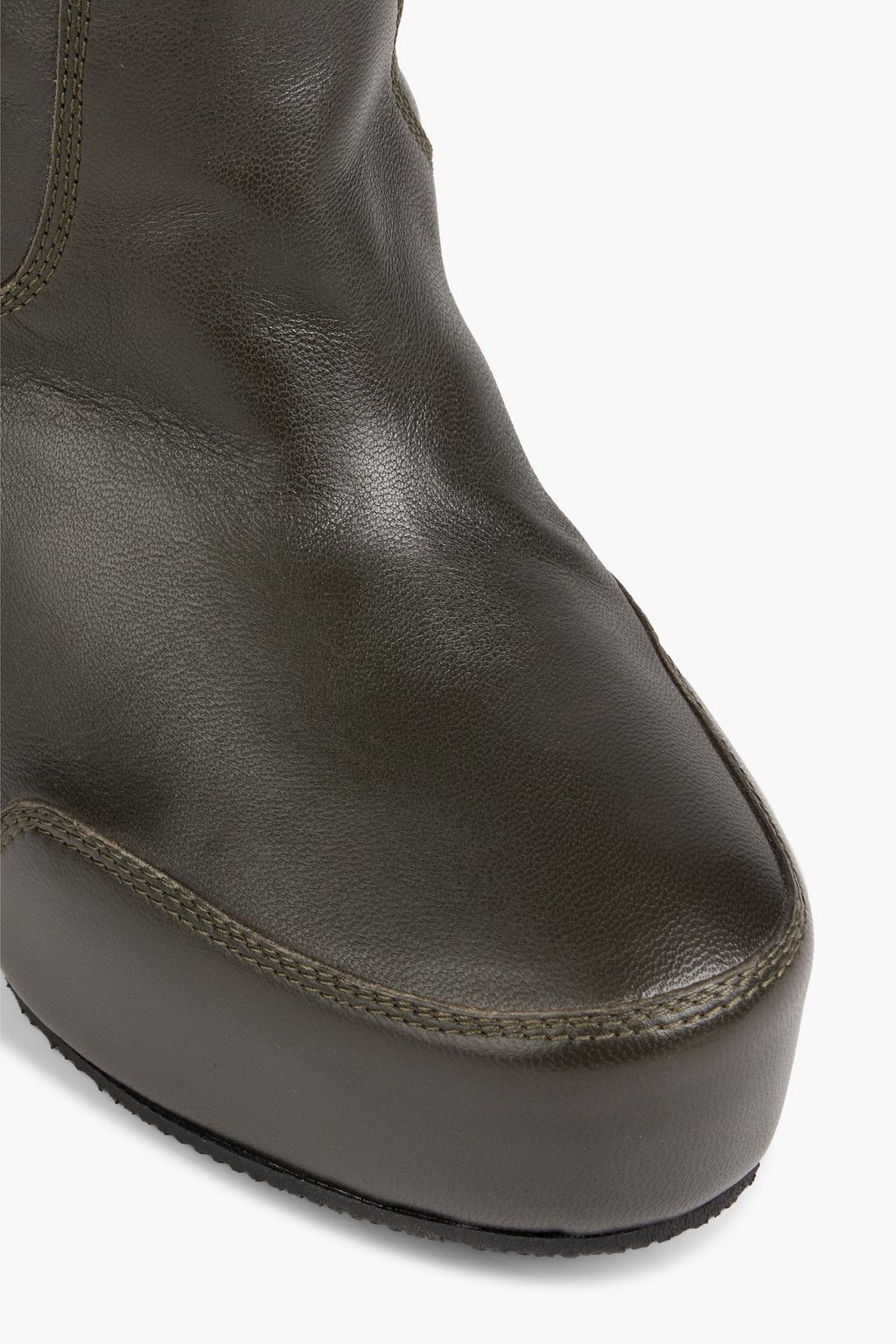 DRIES VAN NOTEN Leather wedge knee boots