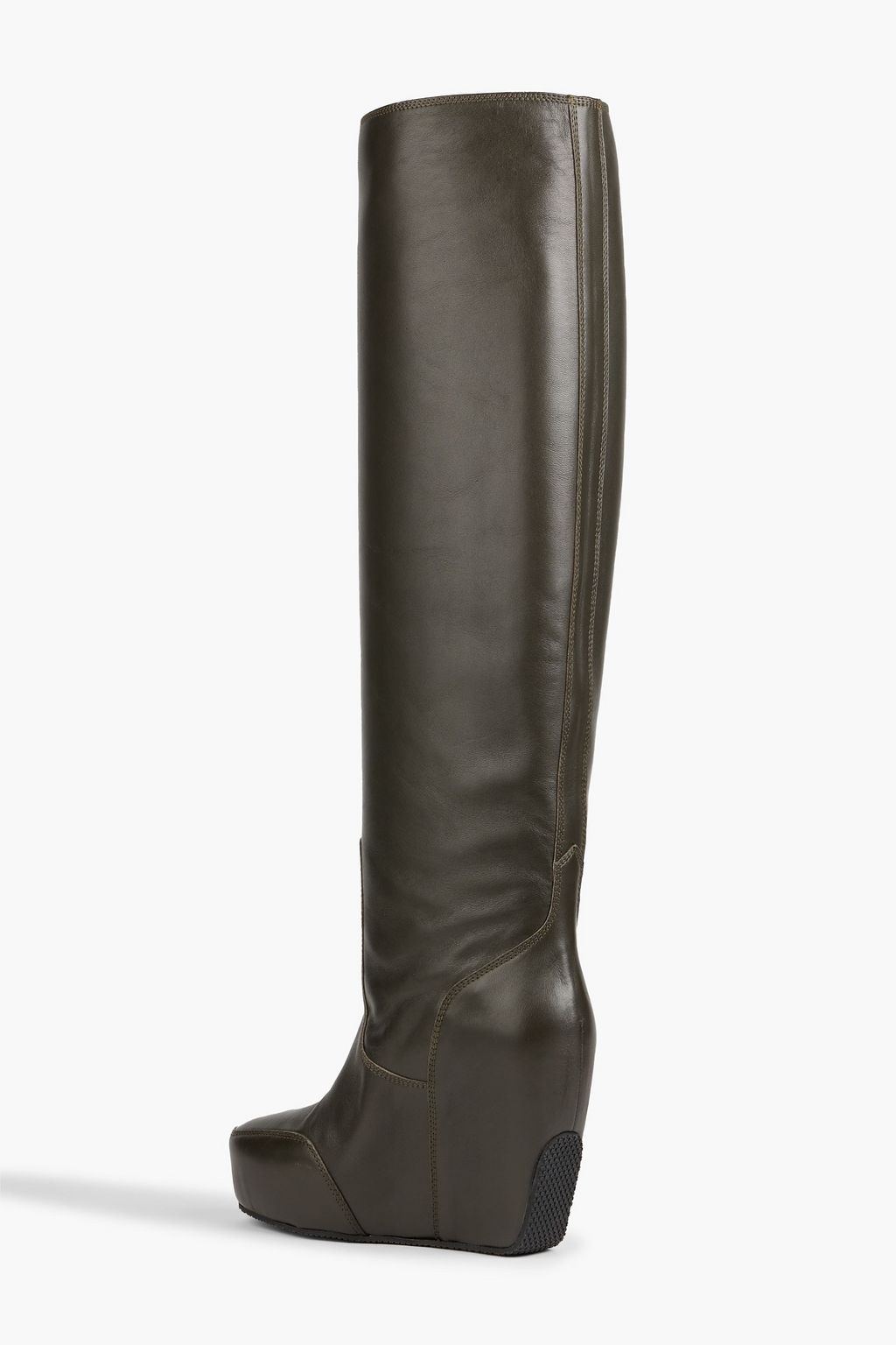 DRIES VAN NOTEN Leather wedge knee boots