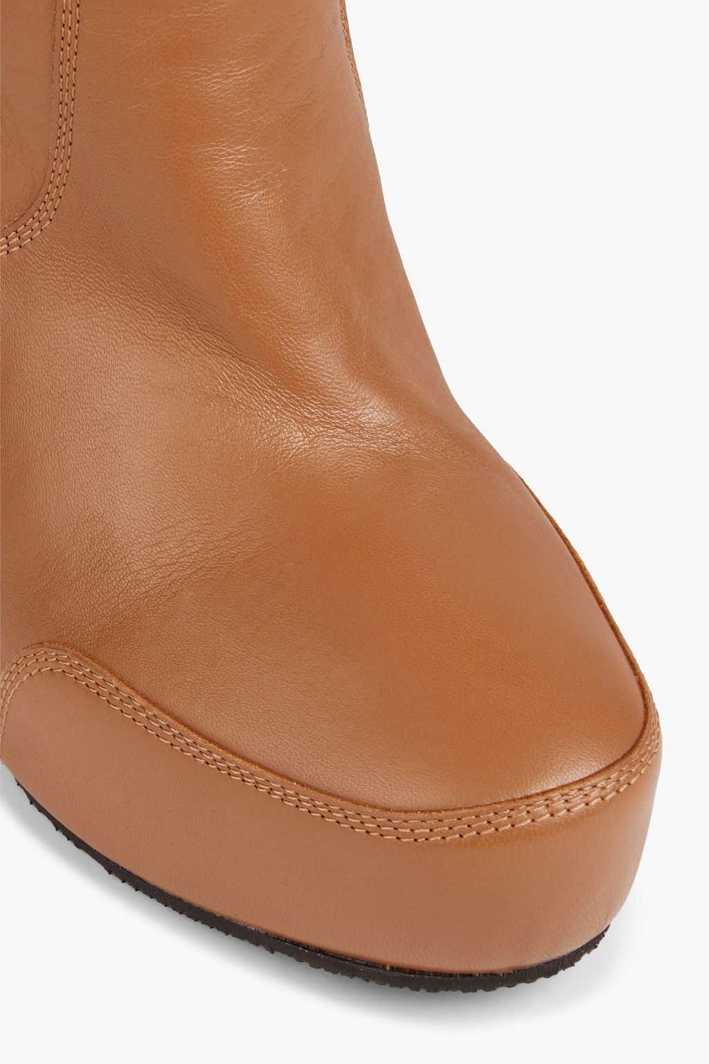DRIES VAN NOTEN Leather wedge knee boots