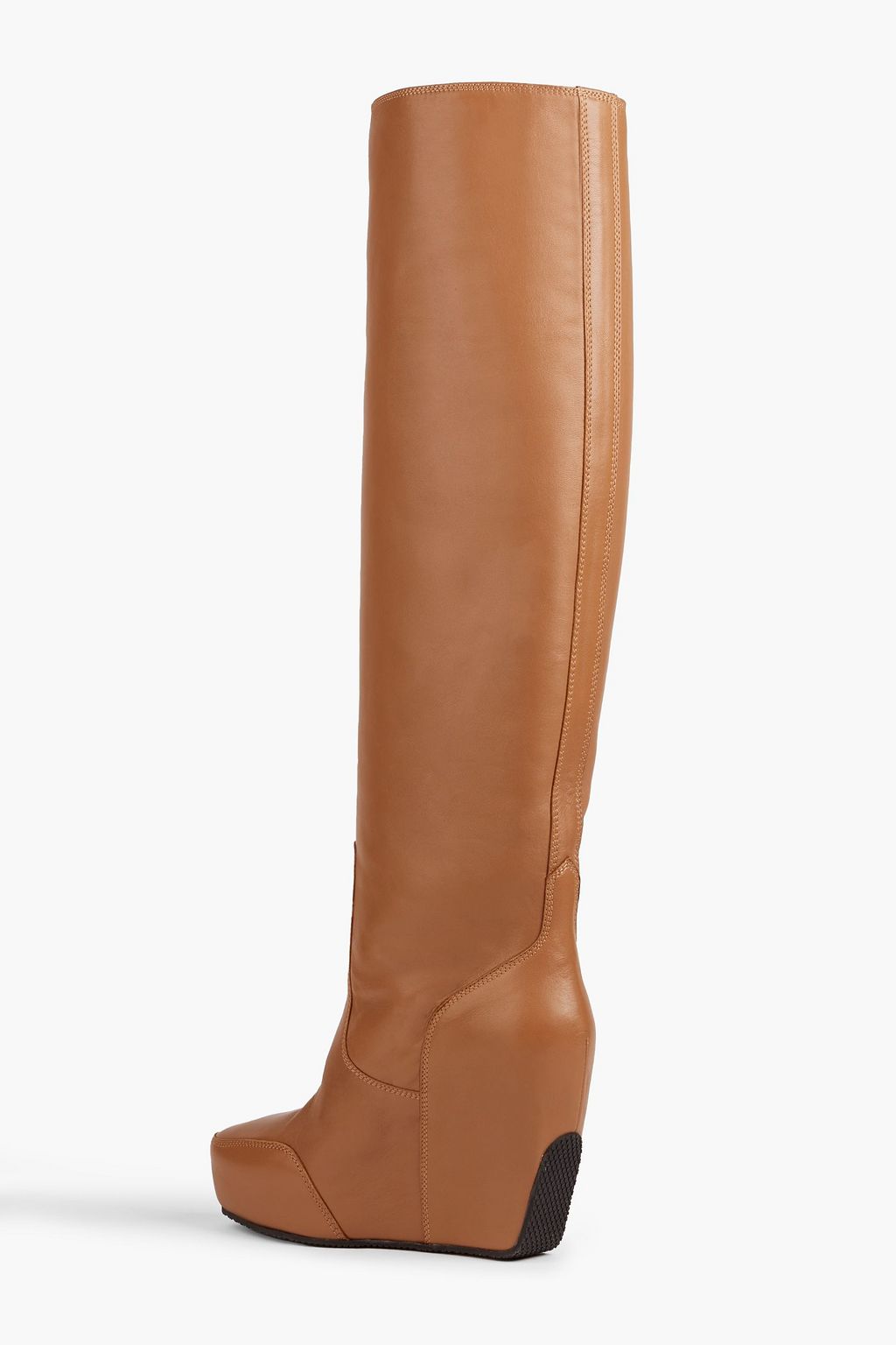 DRIES VAN NOTEN Leather wedge knee boots