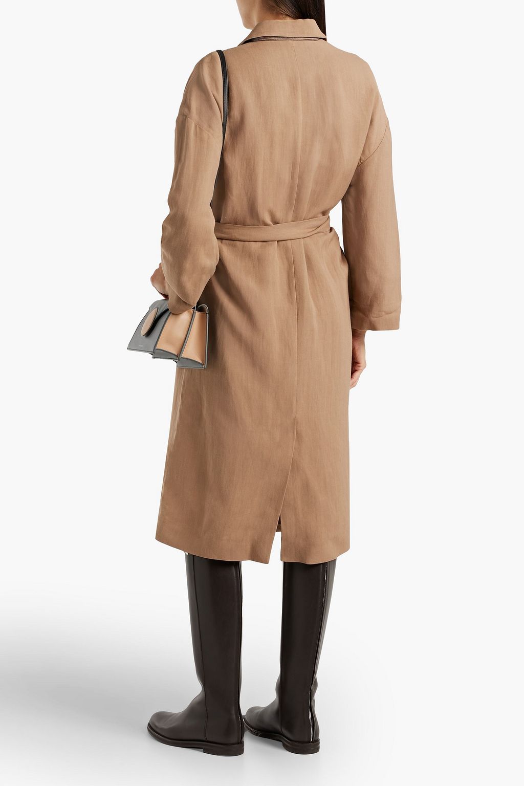 BRUNELLO CUCINELLI معطف طويل من التويل مزين بالخرز