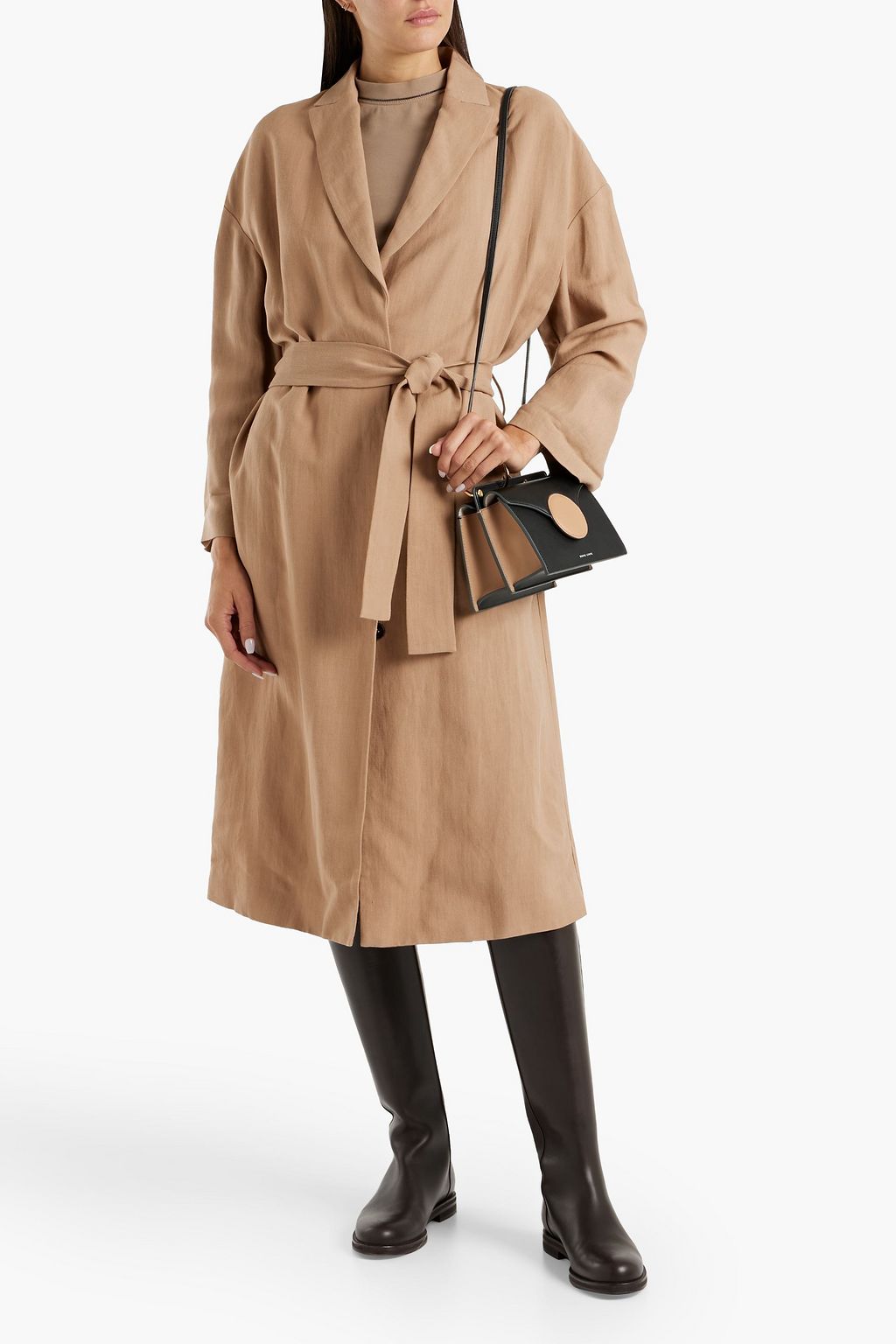 BRUNELLO CUCINELLI معطف طويل من التويل مزين بالخرز