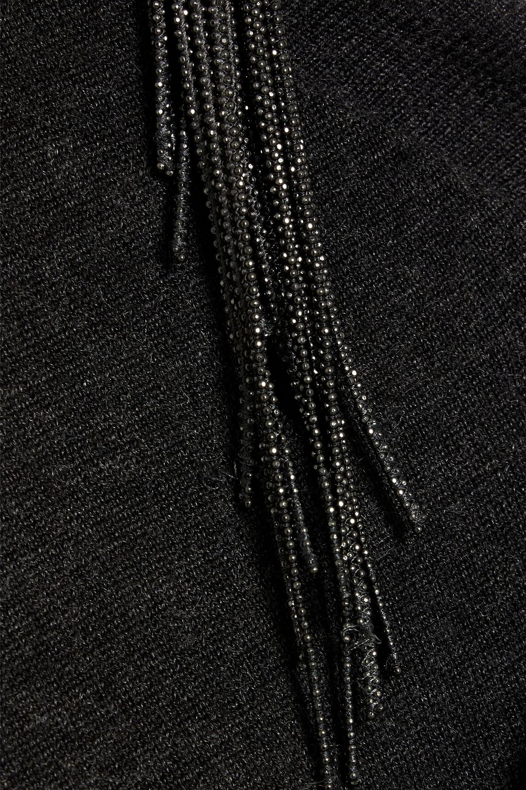 BRUNELLO CUCINELLI Bead-embellished cutout cashmere and silk-blend sweater