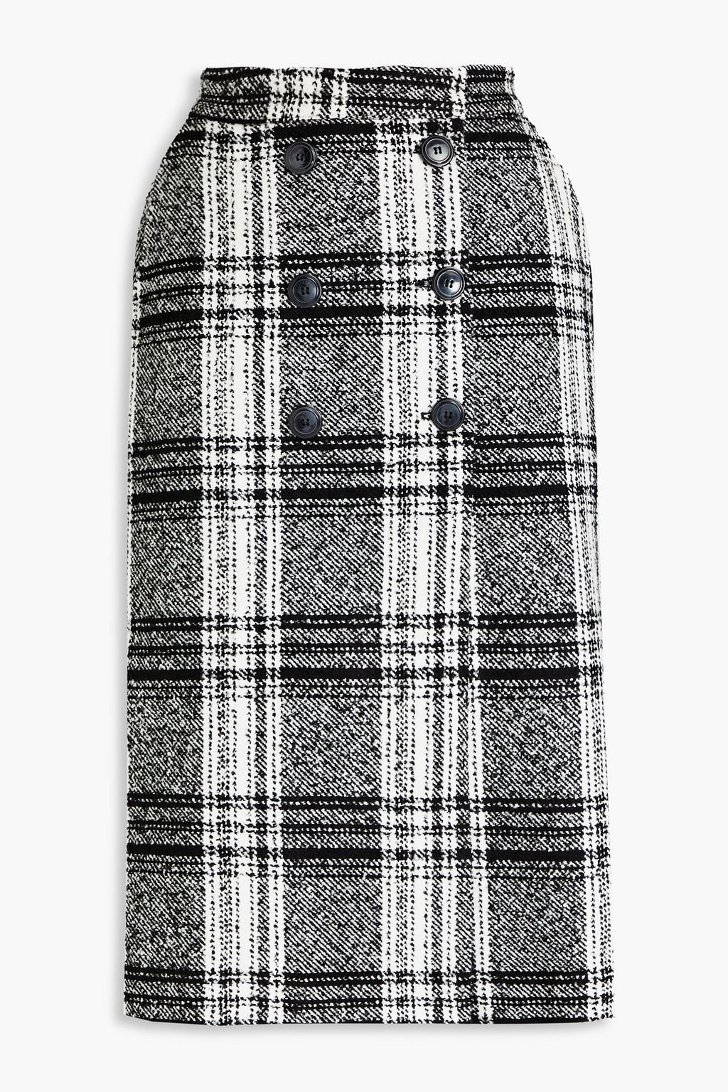 Bouclé-Rock Mit Karomuster - Gefüttert Für Herbst & Winter