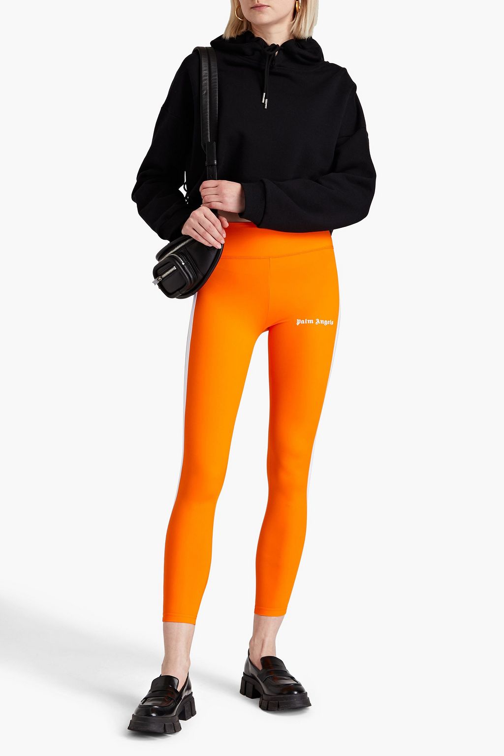 PALM ANGELS ストレッチ クロップドレギンス パーフォレーション加工