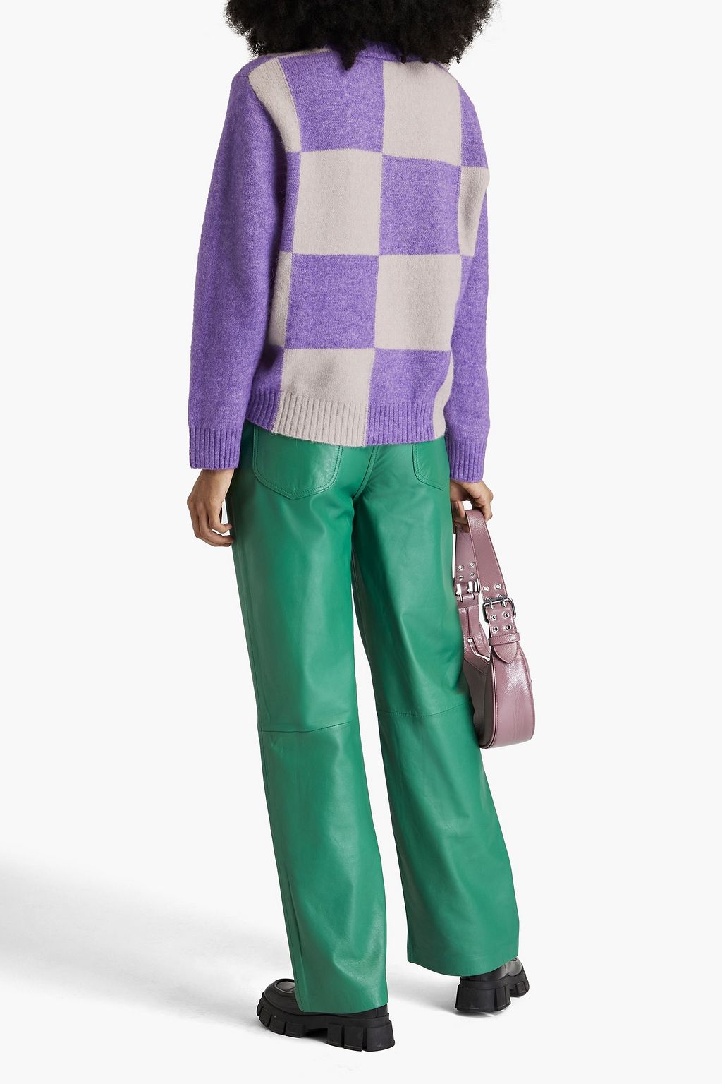 BAUM UND PFERDGARTEN Cecilee checked intarsia-knit sweater