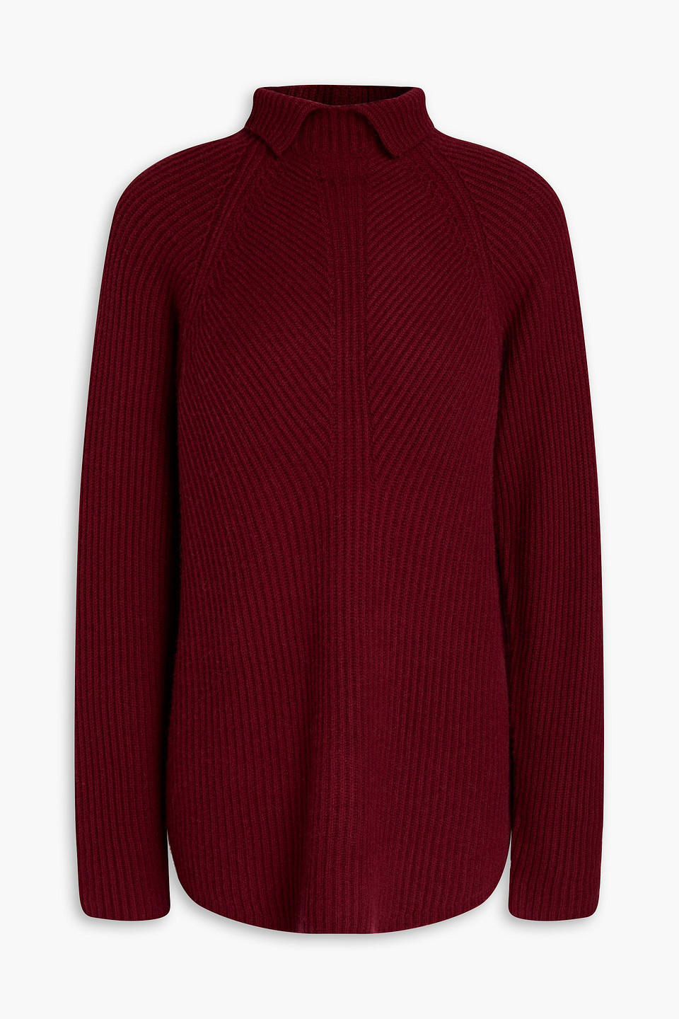 Theory Ribbed Cashmere Turtleneck Jumper In Neutrals