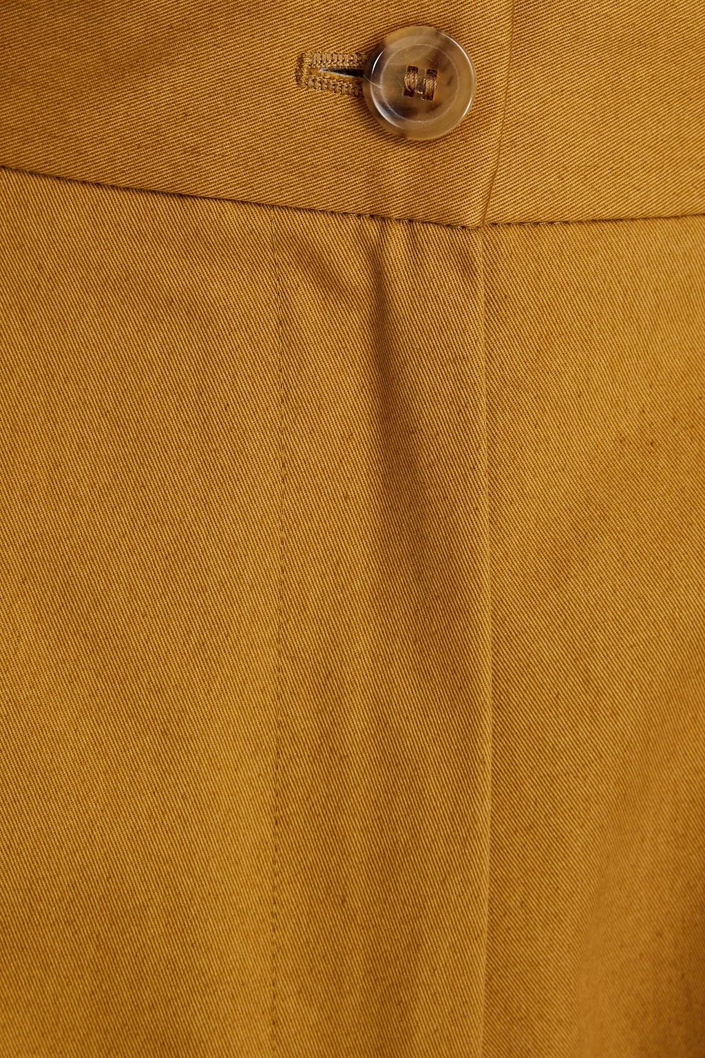 BALLY Pleated cotton-twill wide-leg pants