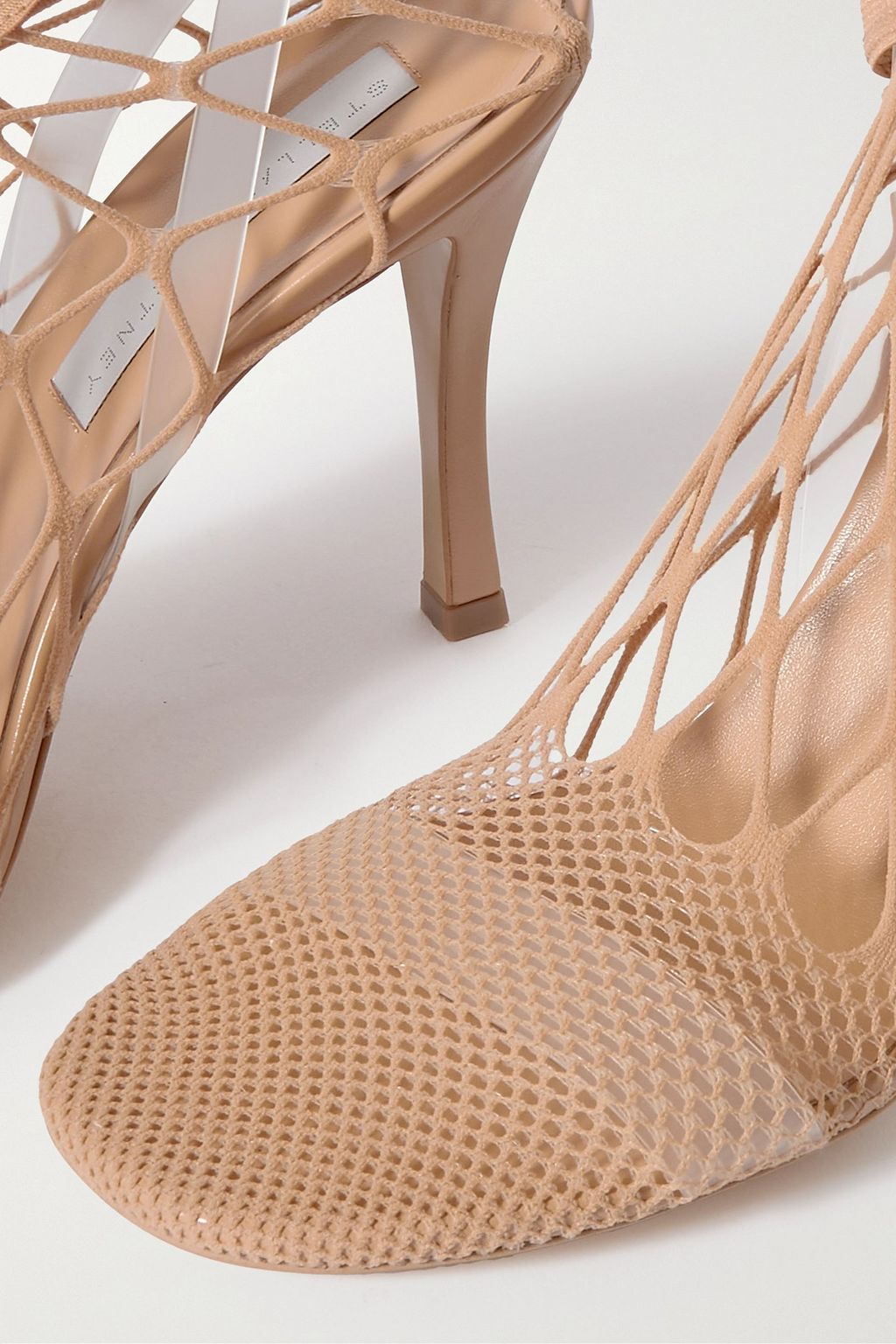 STELLA MCCARTNEY Fishnet and PU ankle boots
