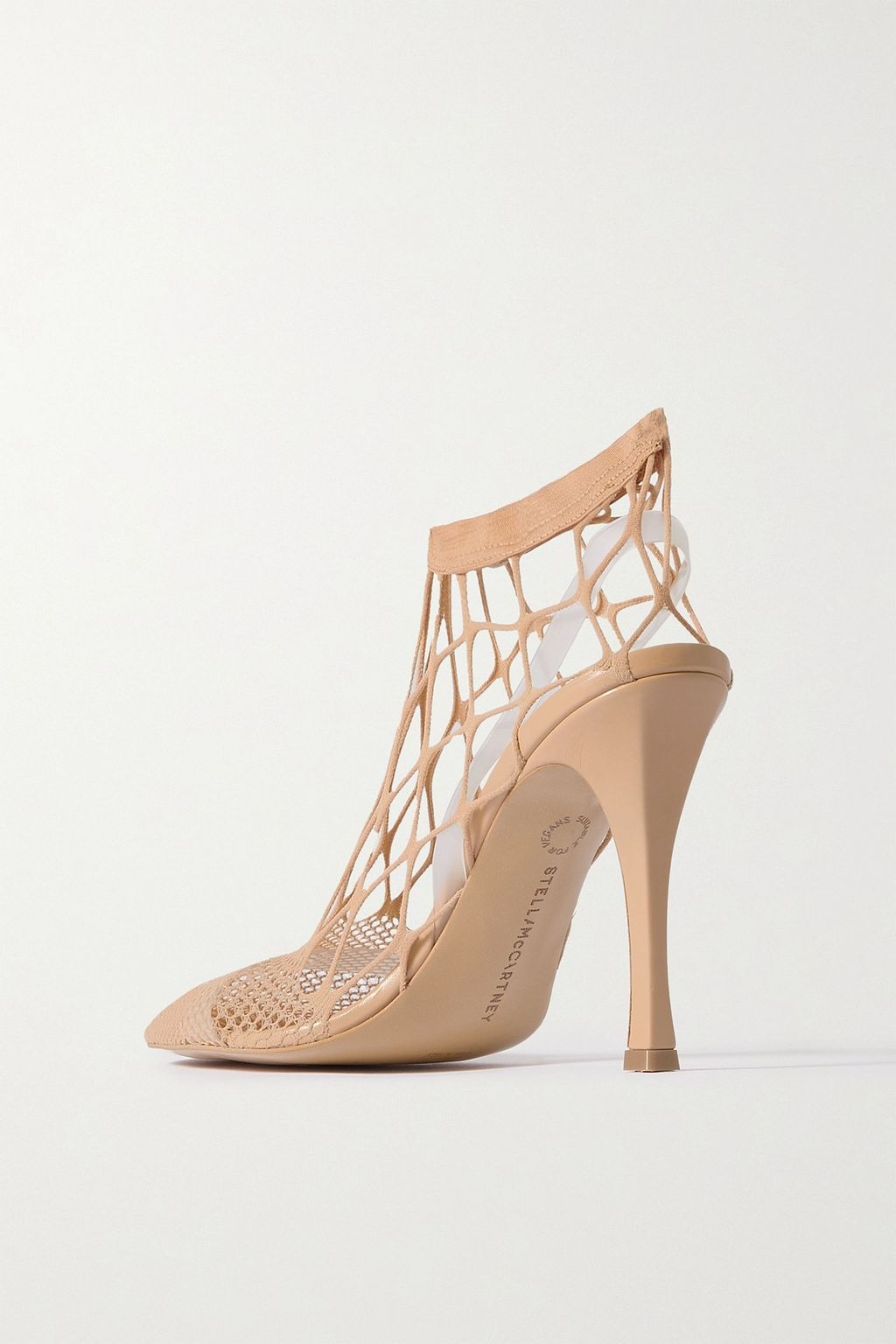 STELLA MCCARTNEY Fishnet and PU ankle boots