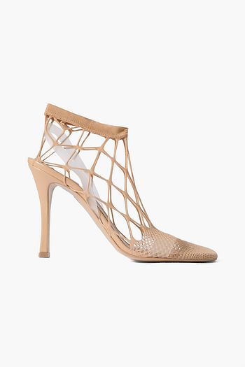 STELLA MCCARTNEY Fishnet and PU ankle boots