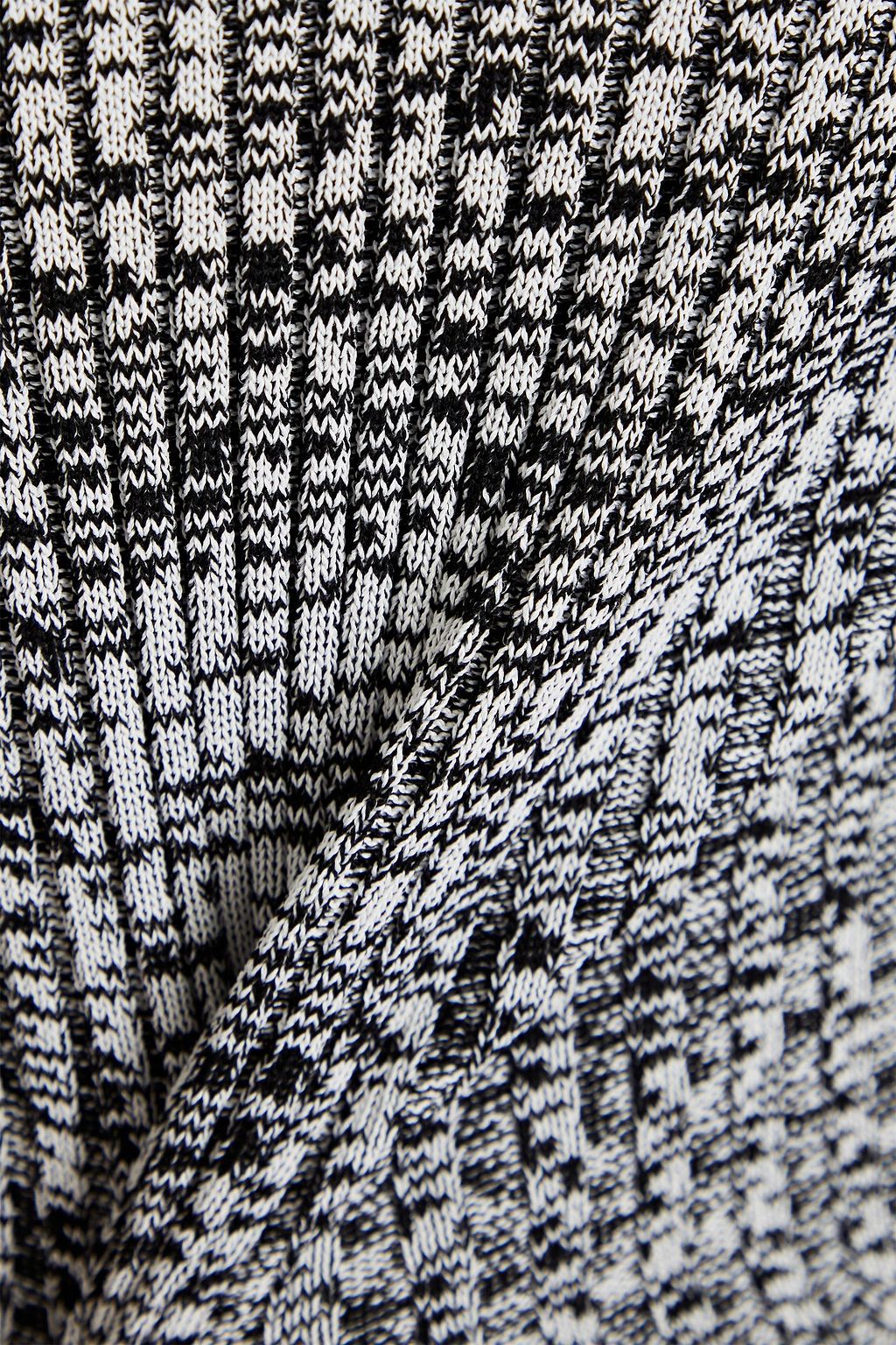BAUM UND PFERDGARTEN Ceara marled ribbed-knit polo sweater