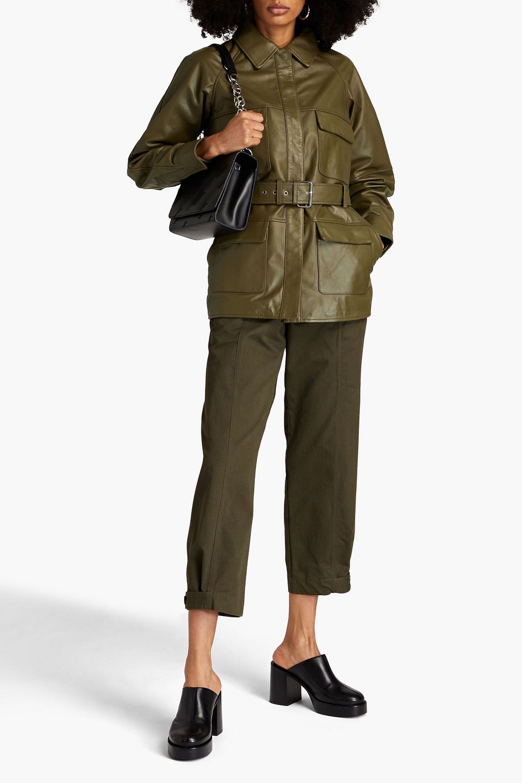 DEADWOOD Sahara belted leather jacket