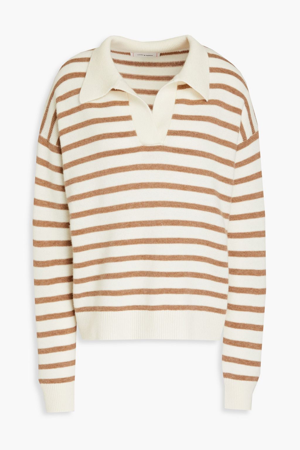 Striped wool and cashmere blend sweater