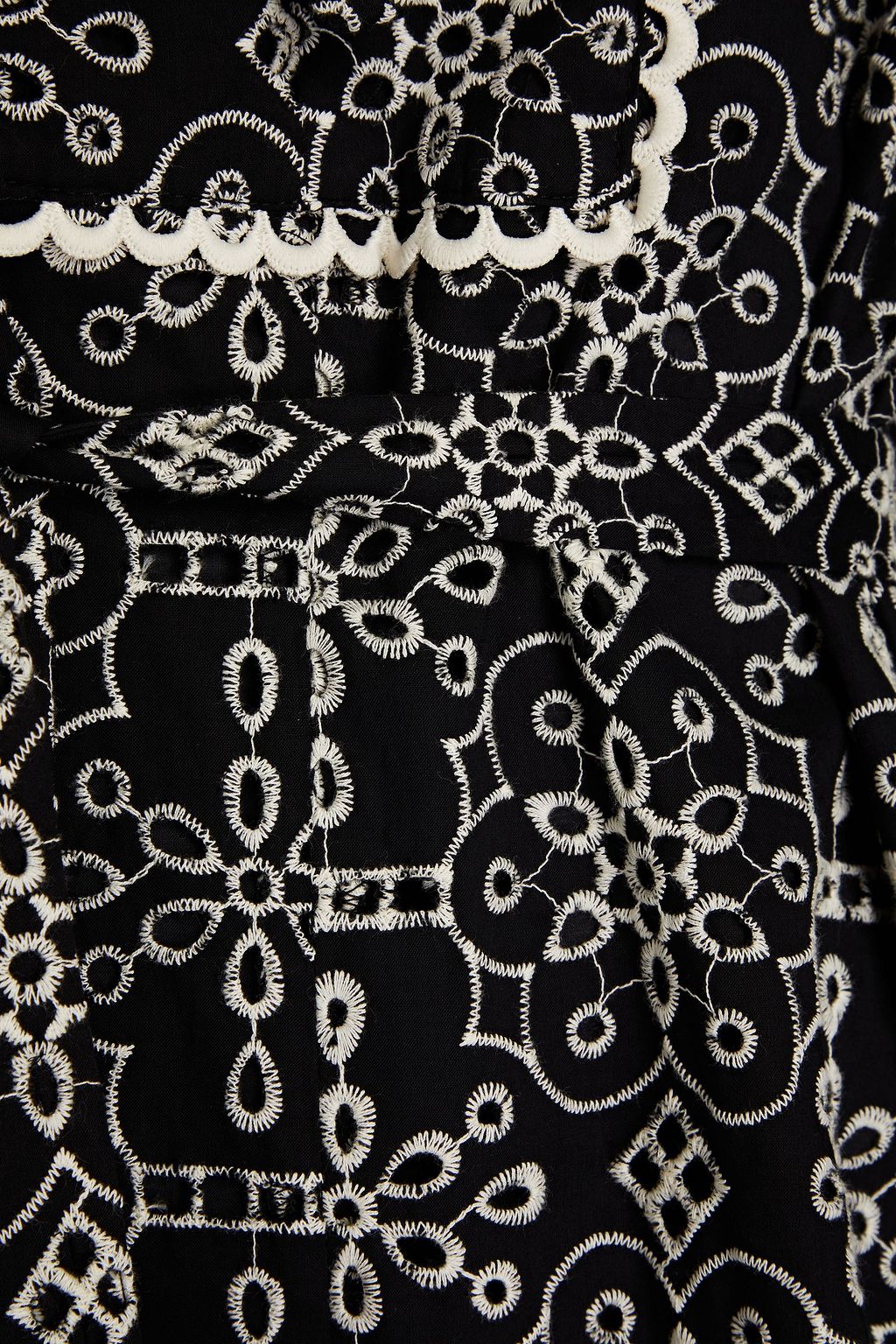 BAUM UND PFERDGARTEN Nixie belted organic broderie anglaise cotton playsuit