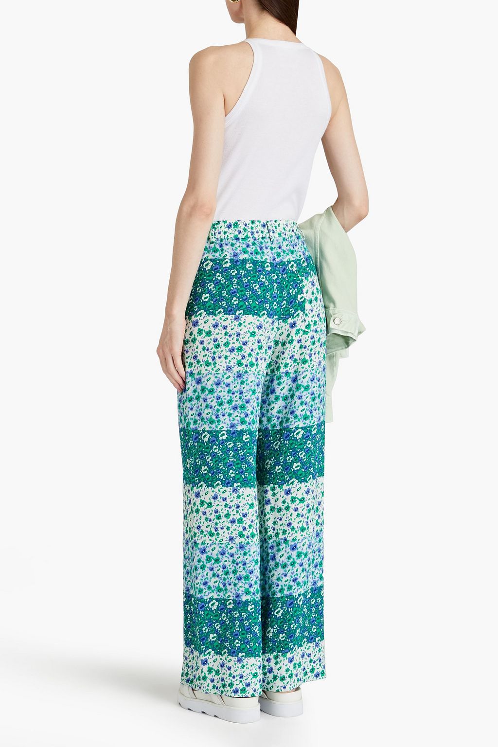 BAUM UND PFERDGARTEN Norina floral-print crepe wide-leg pants