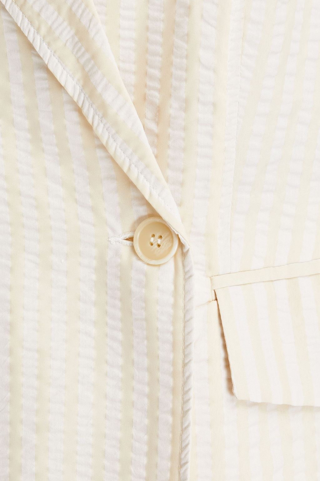 BAUM UND PFERDGARTEN Double-breasted striped seersucker blazer